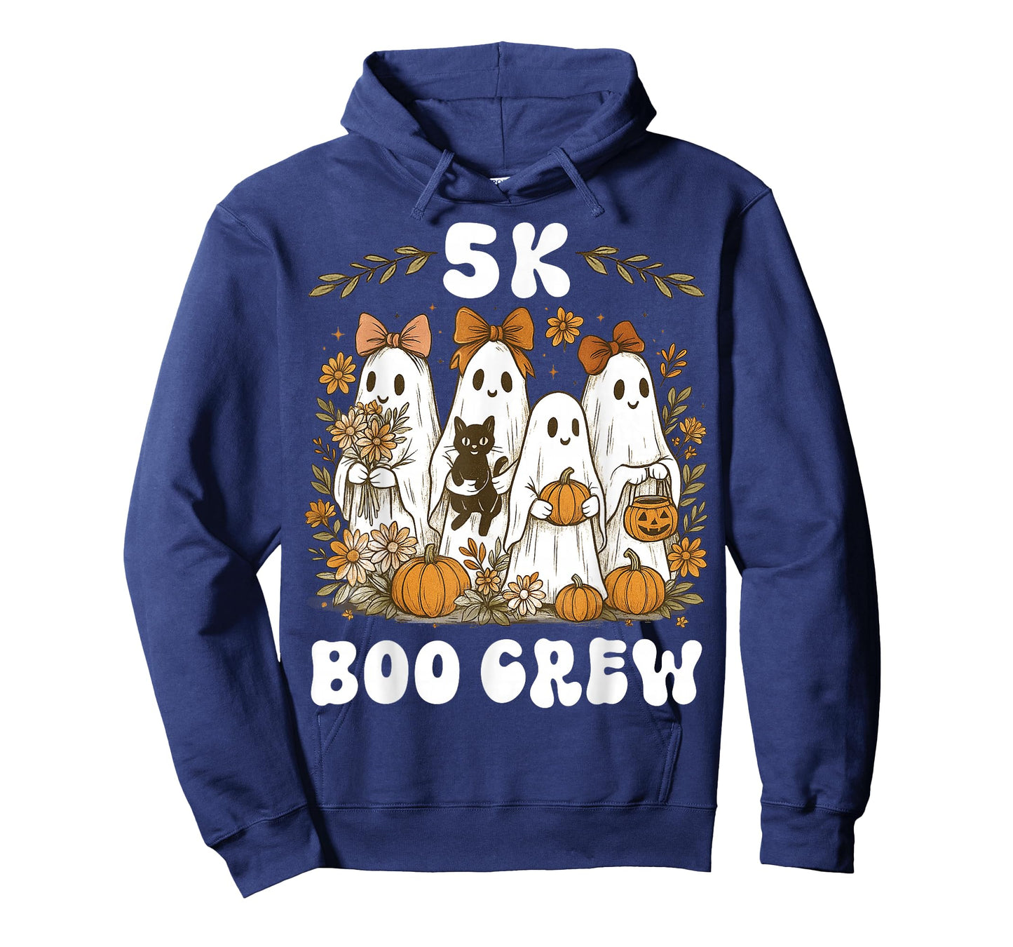 5K Boo Crew Halloween Teacher K5 Floral Ghost Trick or Teach T-Shirt