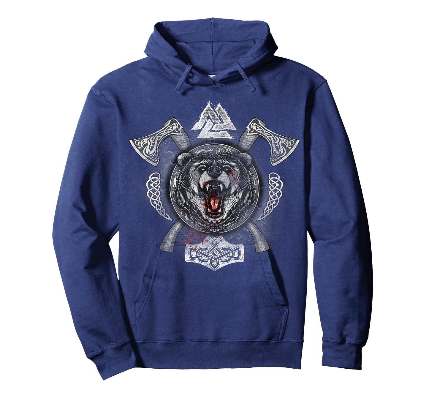 Viking Shirt with Axes Mjolnir Bear Valknut T-Shirt