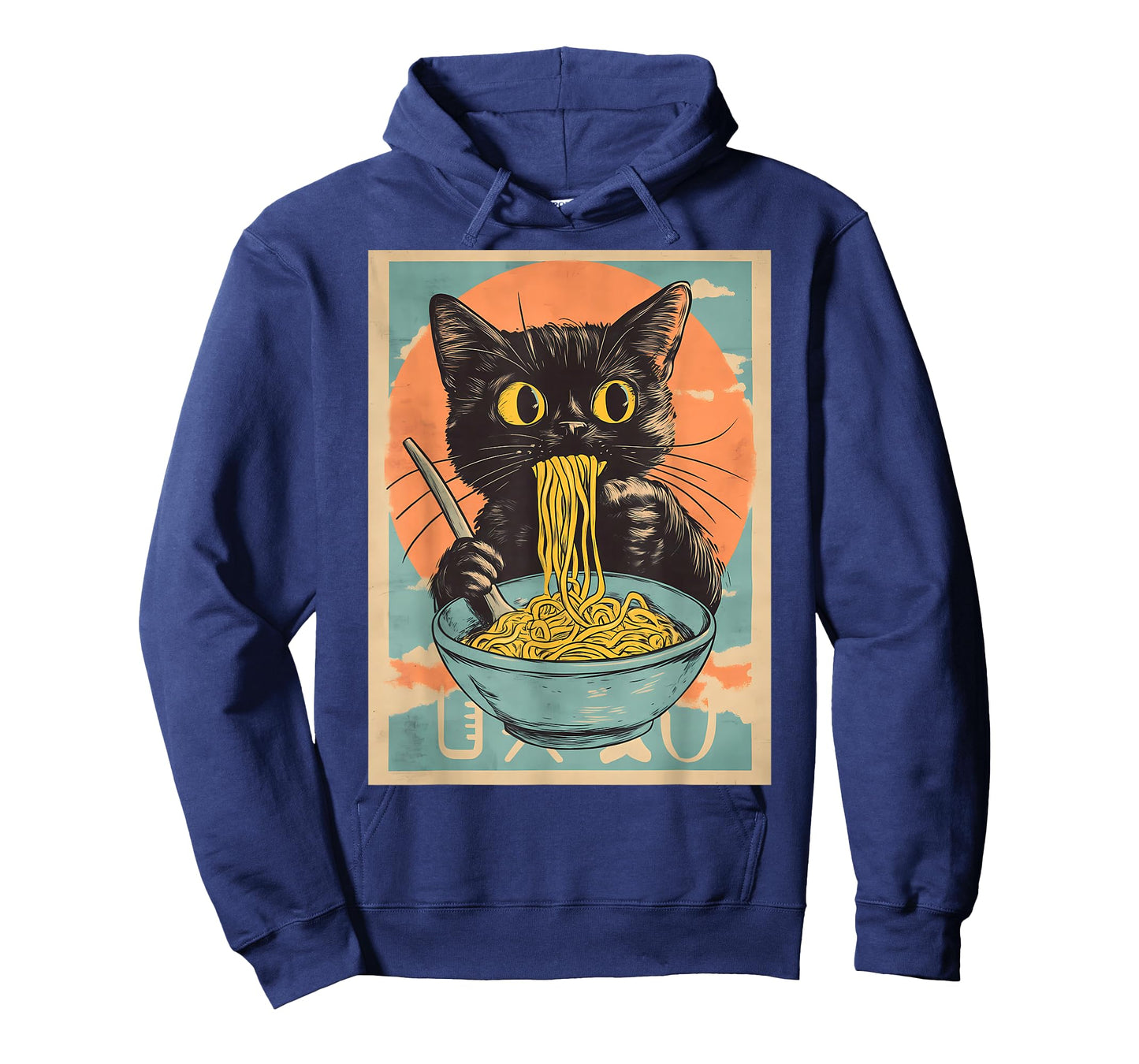 Anime Cat Ramen Japanese Funny Graphic Tees Kawaii Cat T-Shirt