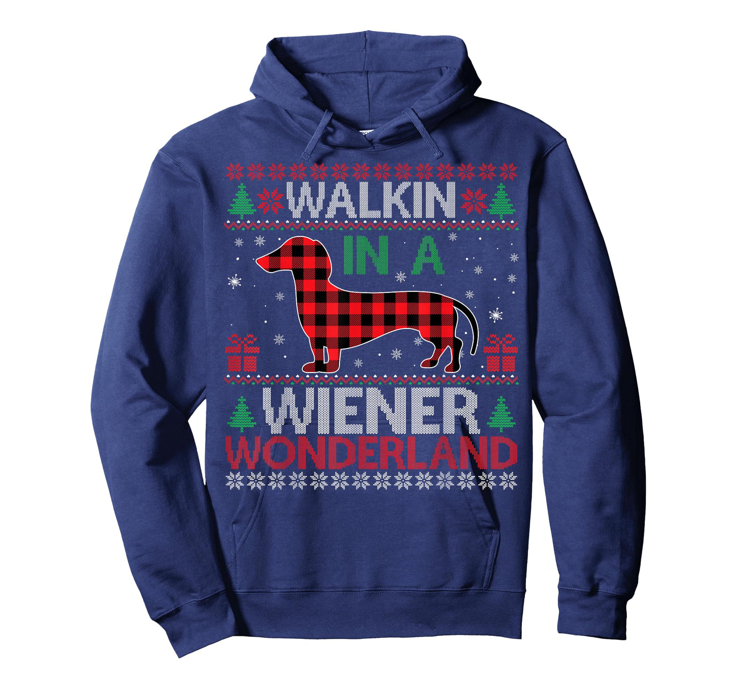 Walking in A Wiener Wonderland Funny Dachshund Christmas T-Shirt