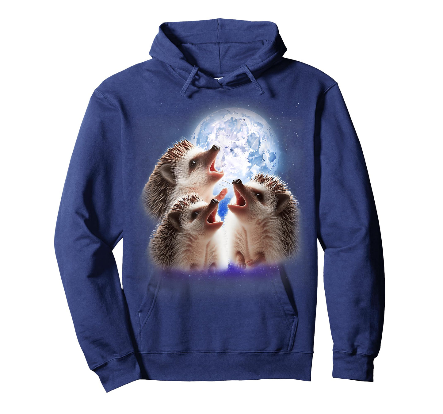 3 Hedgehogs Howling At The Moon Funny Hedgehog Animal Lover T-Shirt