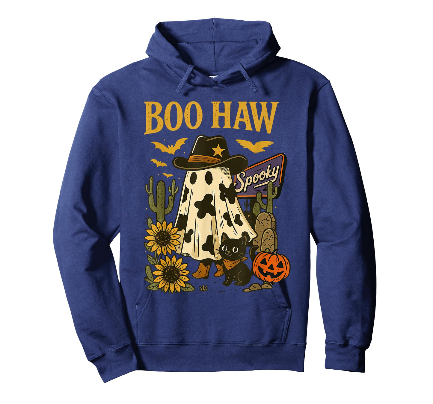 Boo Haw Funny Cowboy Ghost Western Spooky Halloween T-Shirt