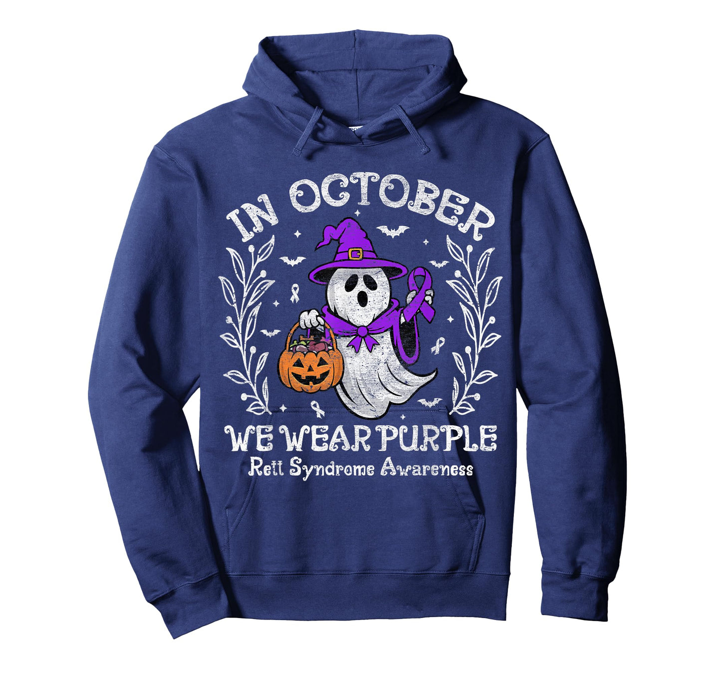 In October We Wear Purple Rett Syndrome Awareness halloween T-Shirt