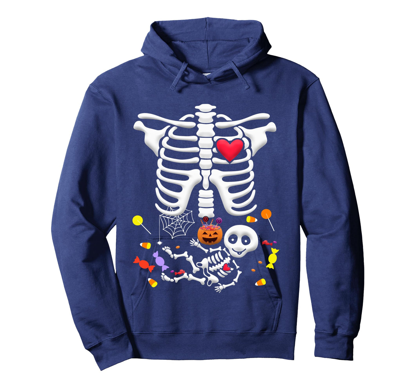 Candy Pumpkin Baby Skeleton Pregnancy Halloween Shirt