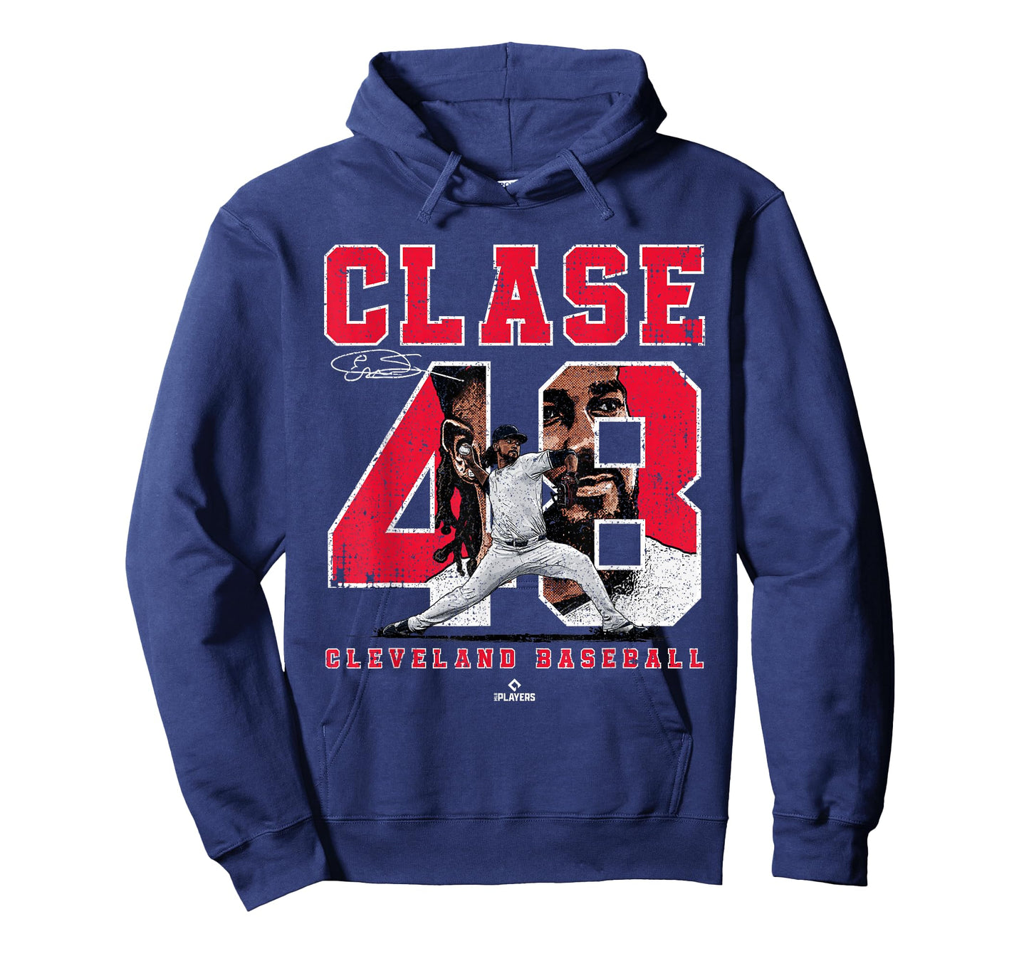 Number and Portrait Emmanuel Clase Cleveland MLBPA T-Shirt