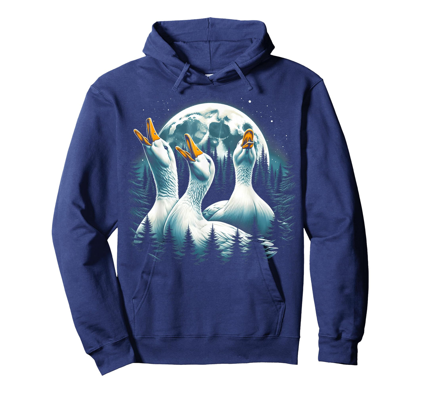 3 Ducks Howling At The Moon Wolf Animal T-Shirt