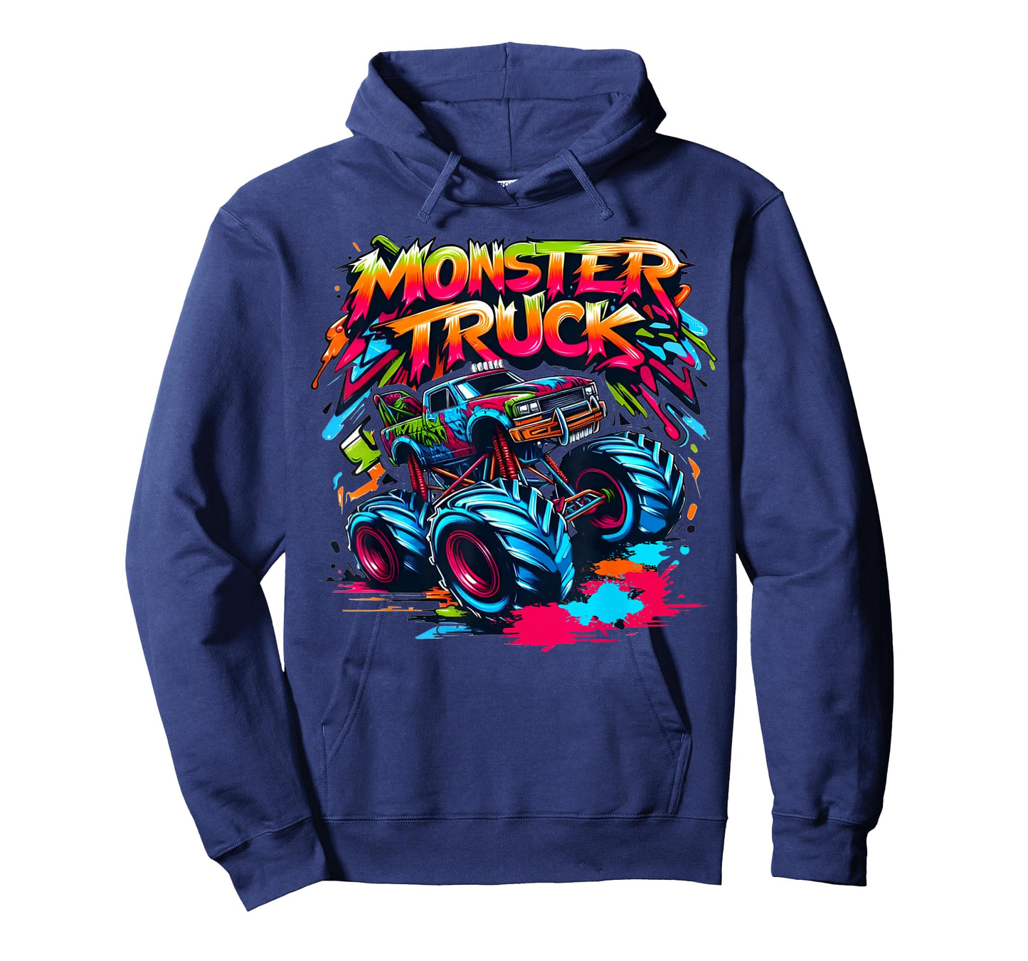 Monster Truck Retro Colorful Graffiti Toddlers Youth Adults T-Shirt
