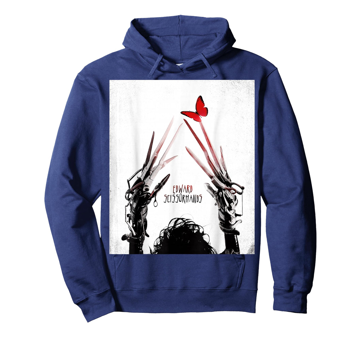 Tim Burton's Edward Scissorhands Red Butterfly Movie Poster T-Shirt Small