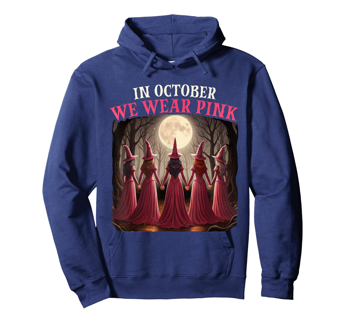 in October We Wear Pink - Halloween Breast Cancer Awerness T-Shirt
