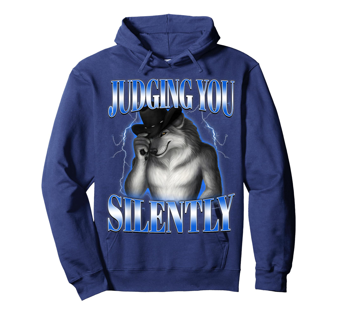 Judging You Silently Funny Alpha Wolf Unhinged Meme Brainrot T-Shirt