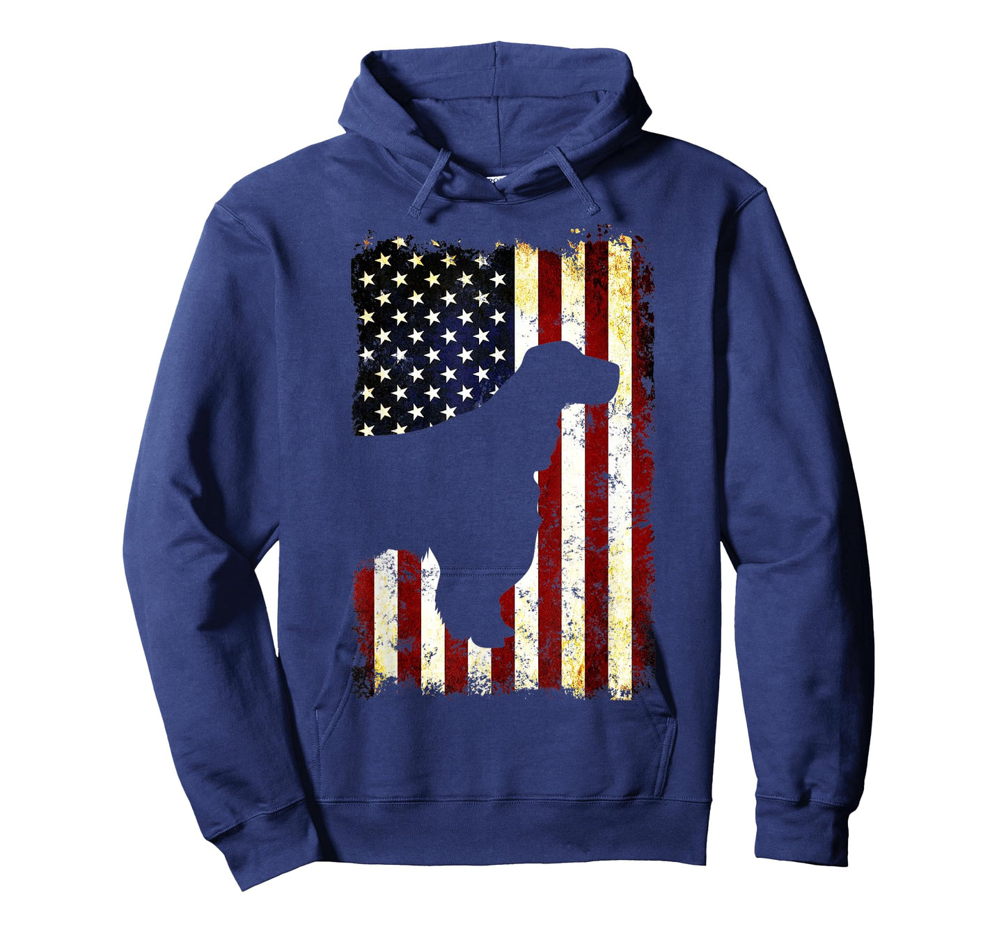 English Springer Spaniel Silhouette American Flag Women Men T-Shirt