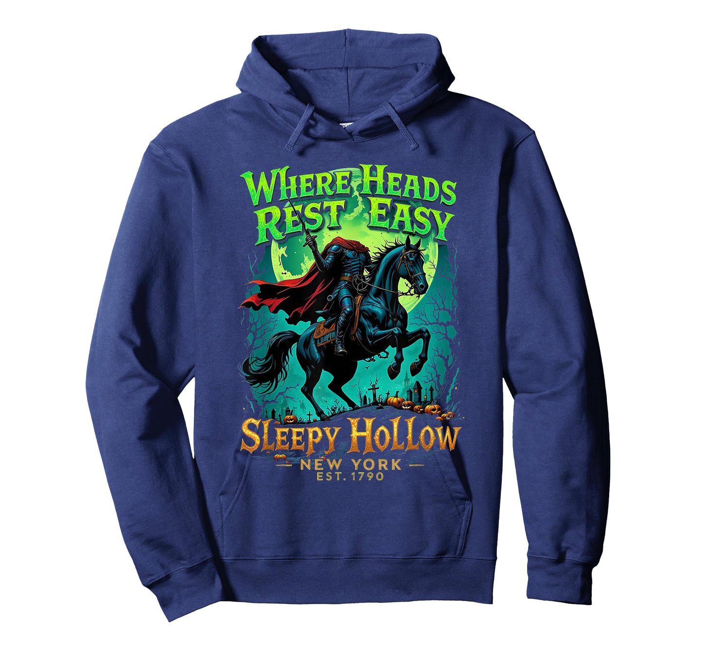 Headless Horseman Sleepy Hollow Where Heads Rest Easy T-Shirt