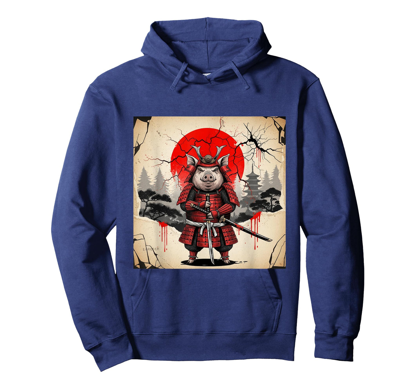 Samurai Pig Warrior Parody Japanese Anime Art T-Shirt
