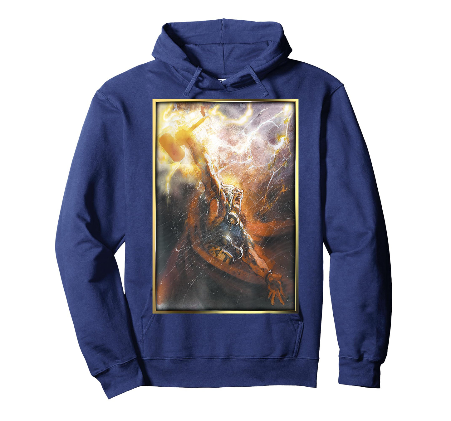 Marvel Thor God of Thunder Mjolnir Lightning Graphic T-Shirt T-Shirt