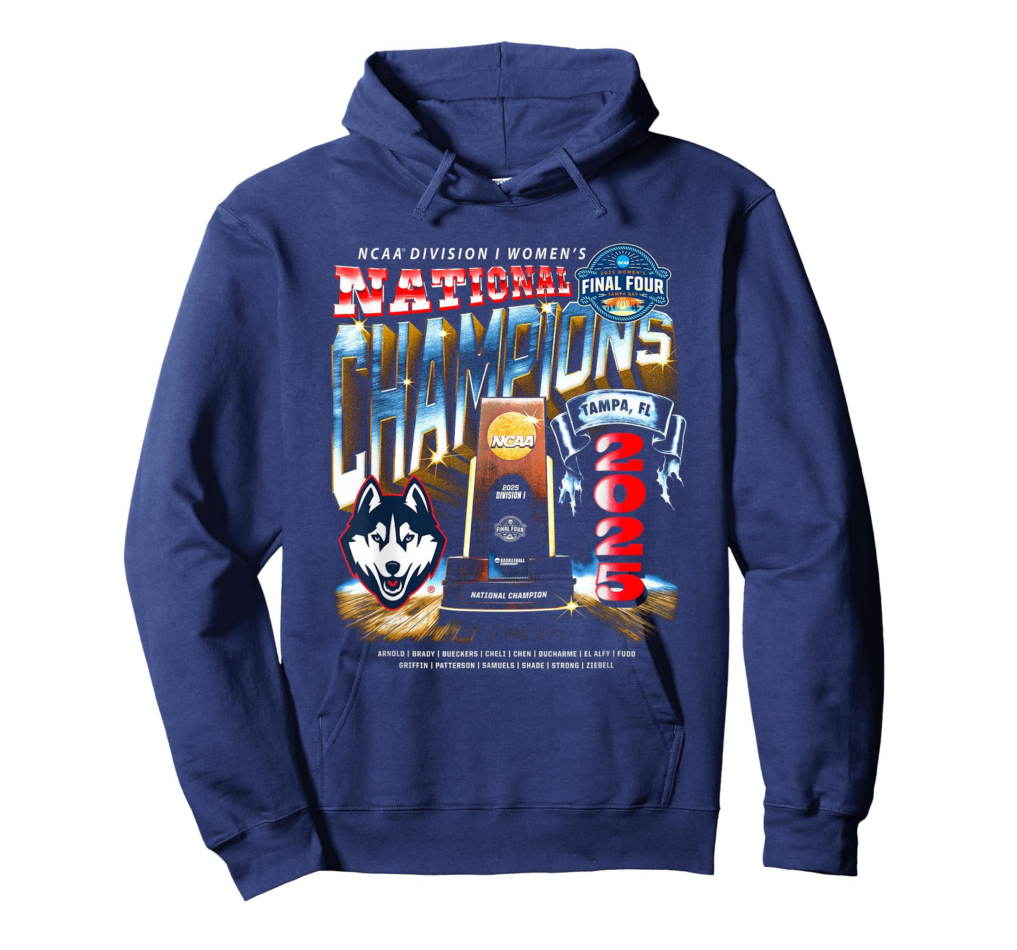UConn 2025 Women's Basketball National Champions NIL T-Shirt