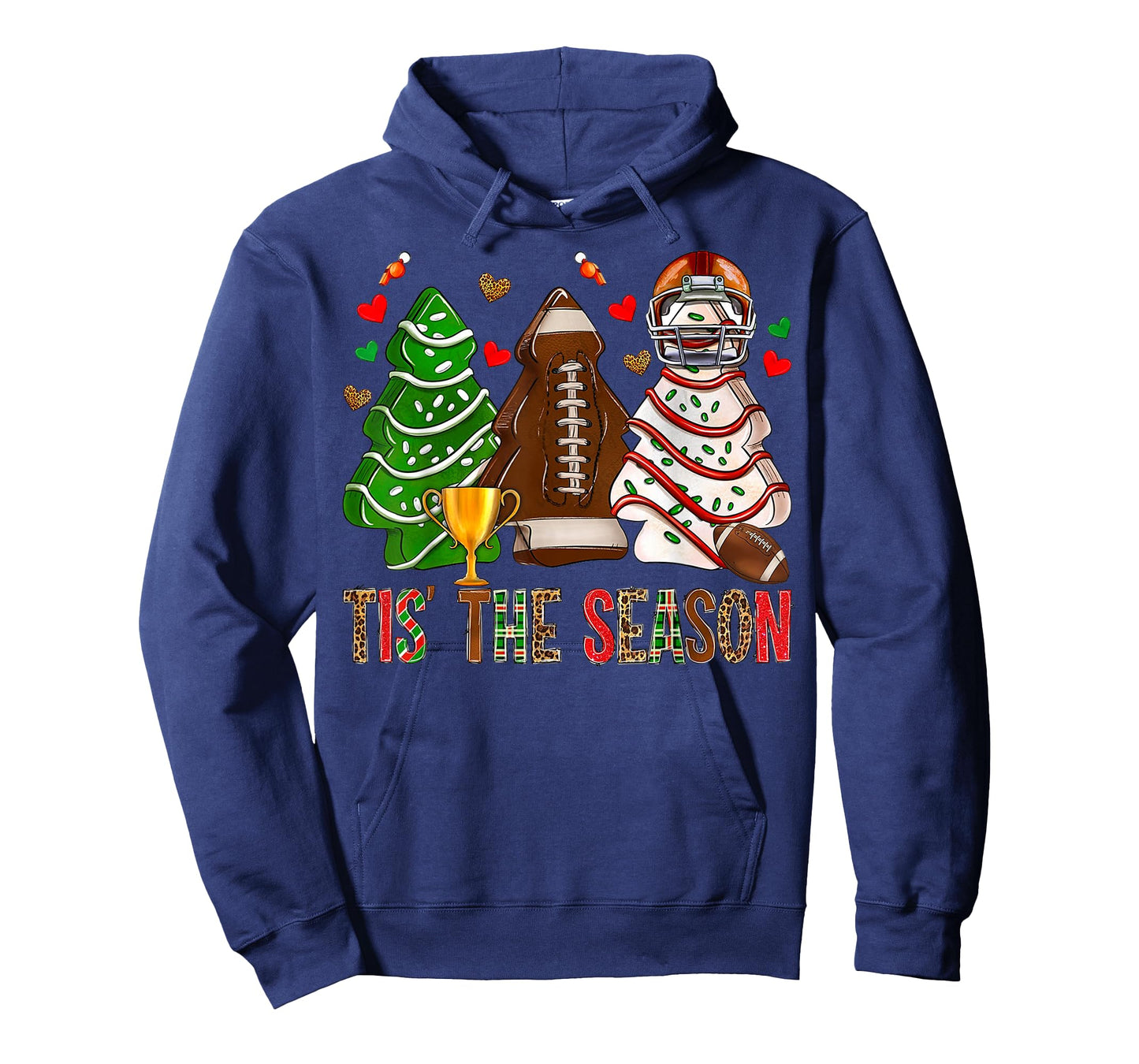 Tis The Season American Football Christmas Tree Cakes Debbie T-Shirt
