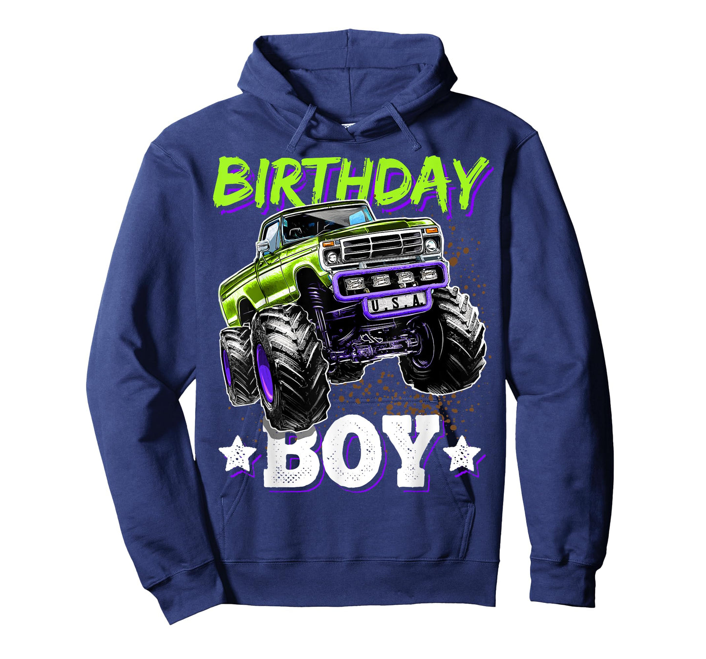 Birthday Boy Monster Truck Birthday Party Gift for Boys Kids T-Shirt