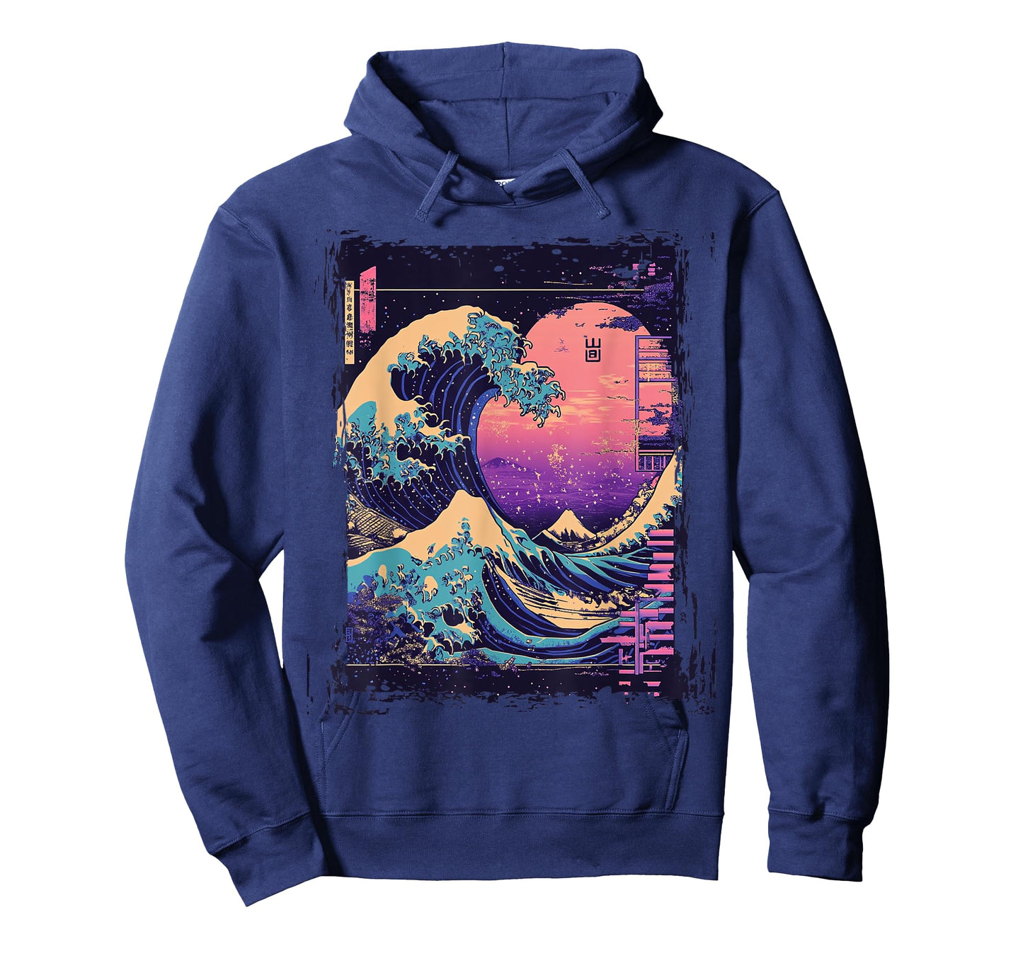 Neon Great Wave Vaporwave Fuji Scene T-Shirt