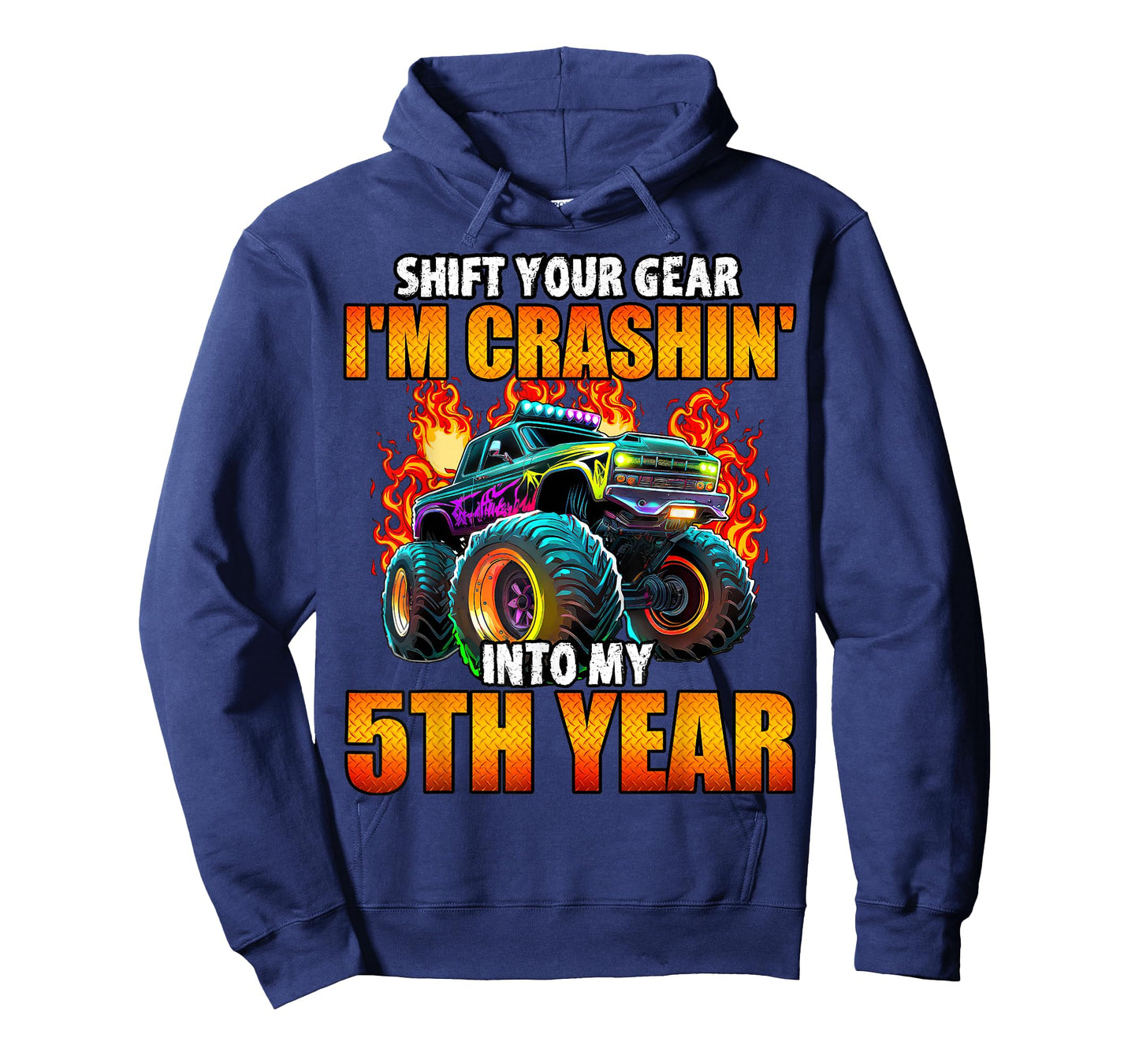5th Monster Truck Birthday Party Birthday Boy Toddler T-Shirt