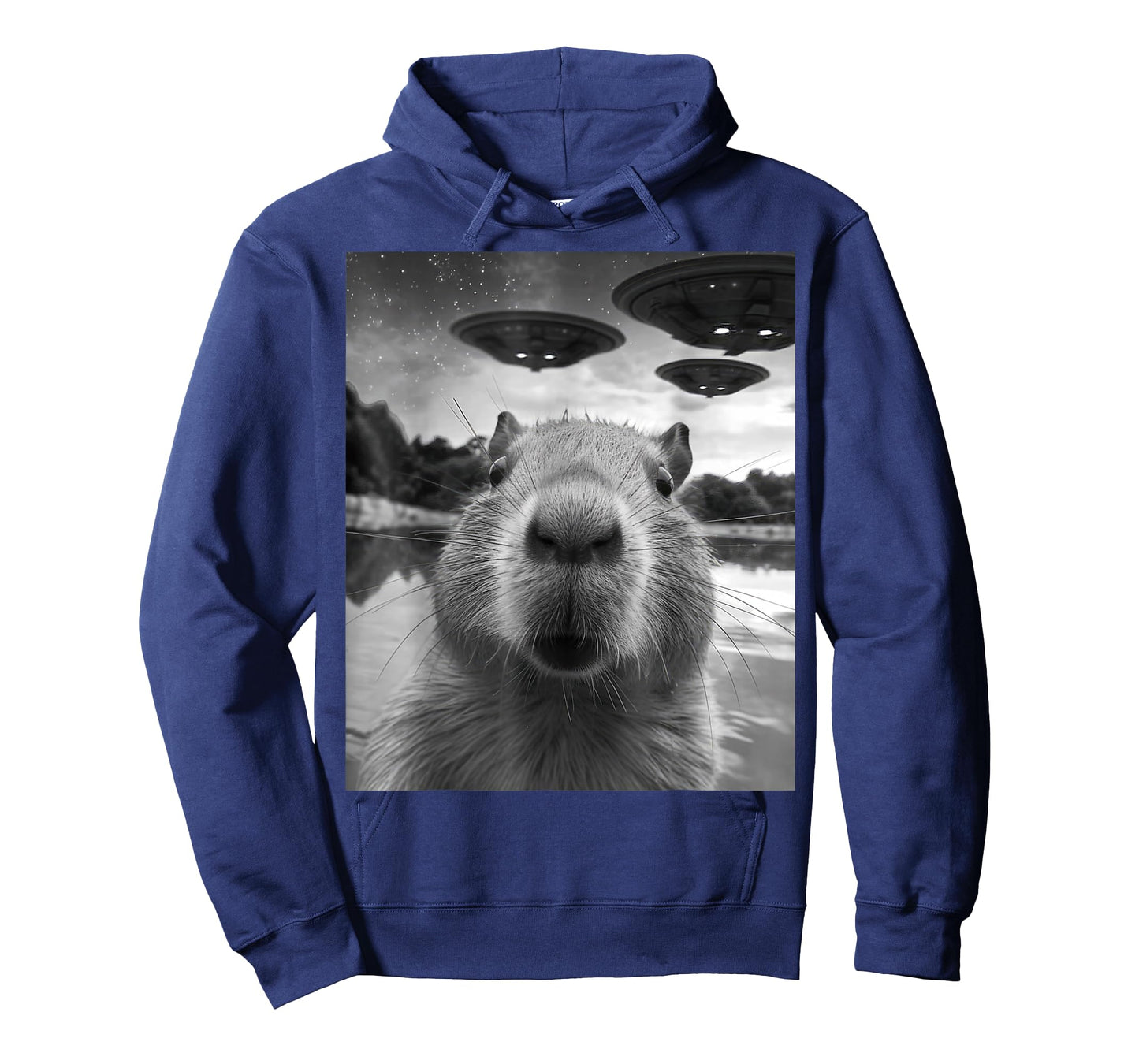 Capybara Selfie with UFOs Weird T-Shirt