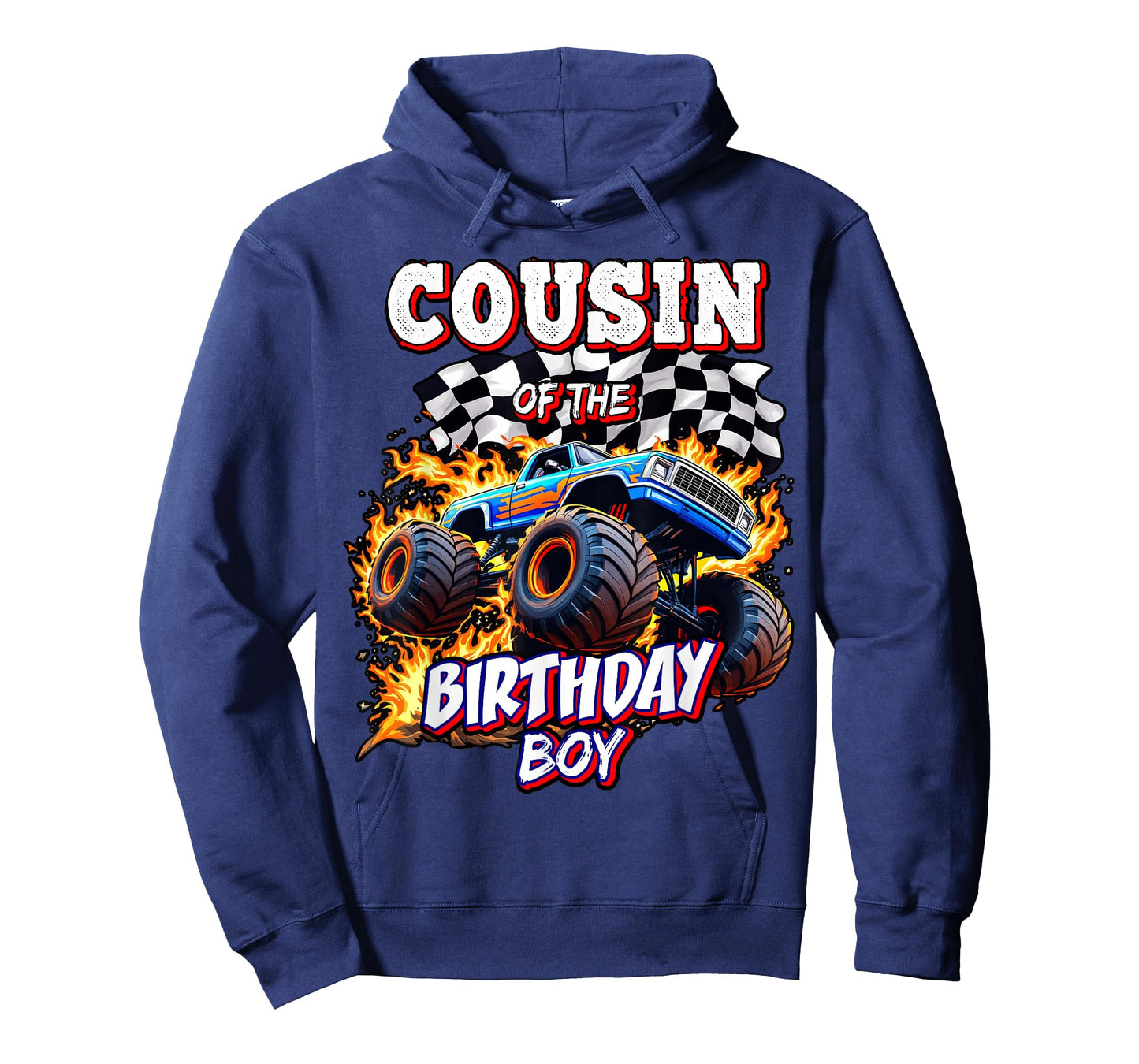 Cousin of the Birthday Boy Monster Truck Birthday Party T-Shirt