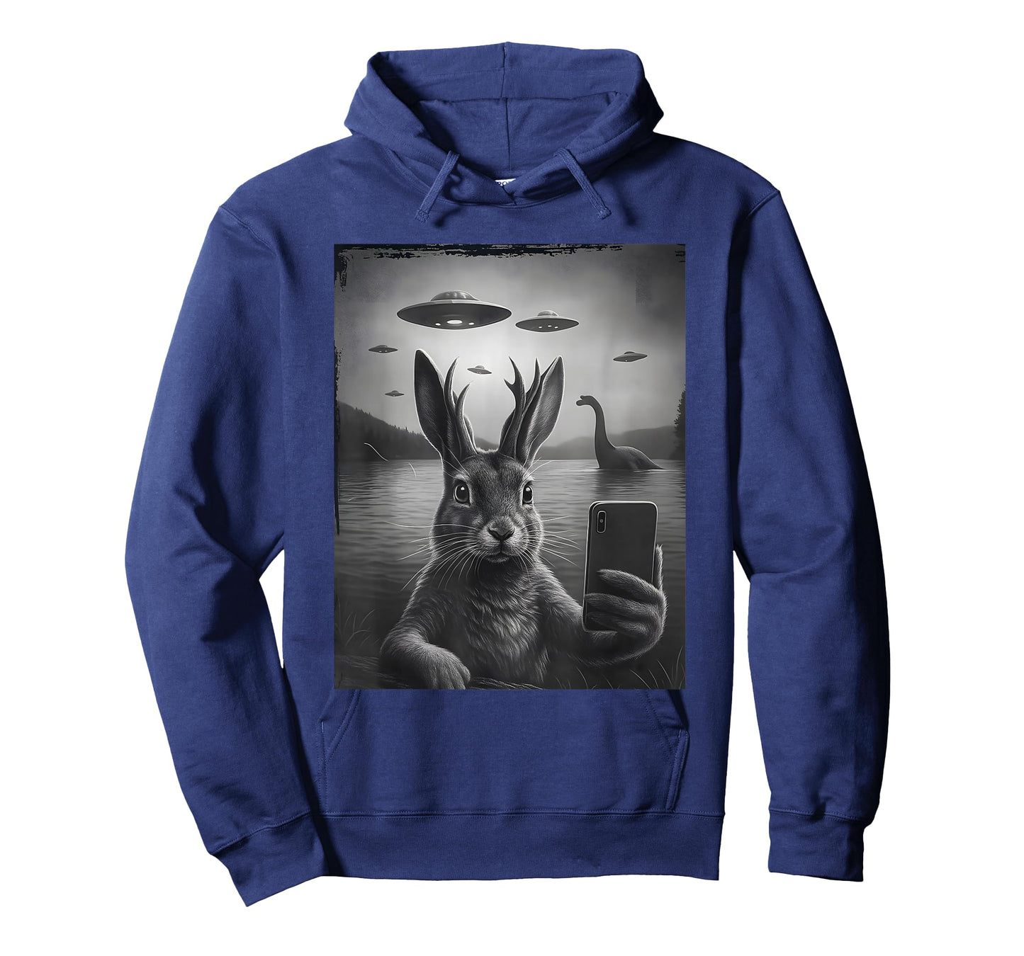 Cryptid Jackalope Selfie Adventure UFO T-Shirt