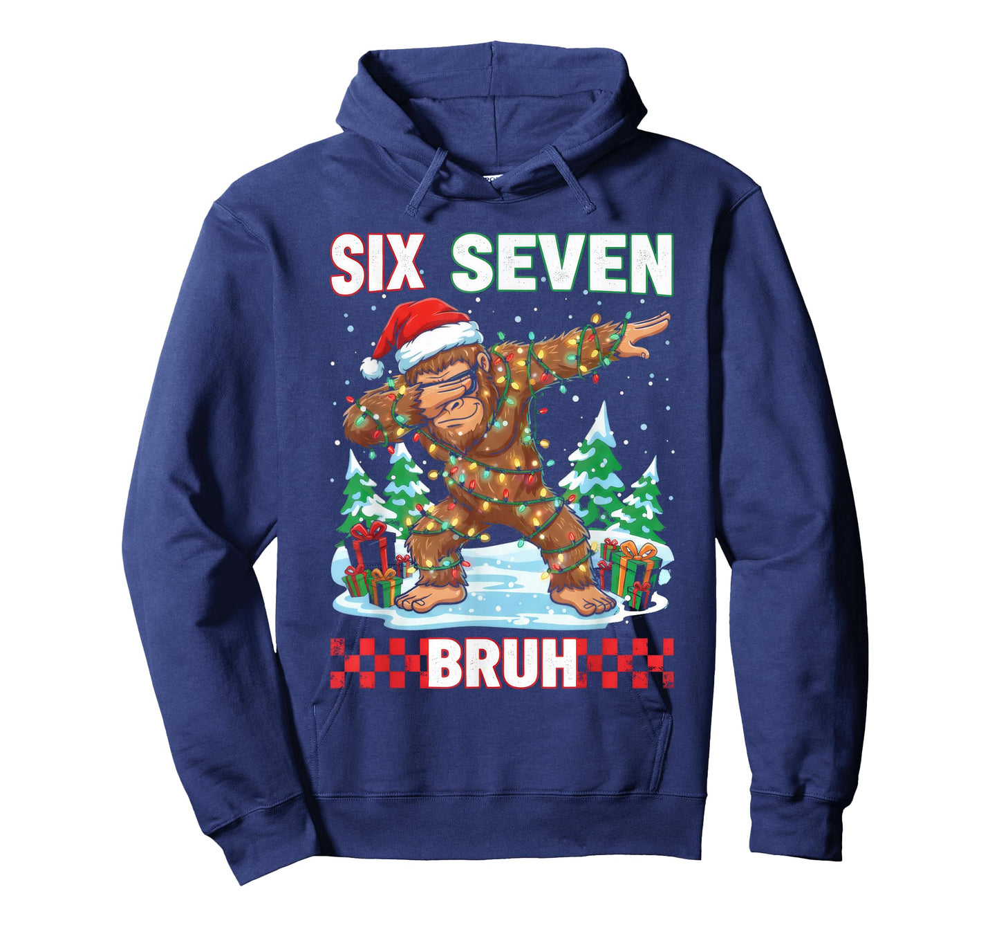 67 Bigfoot Six Seven Bruh Funny Big Foot Christmas T-Shirt