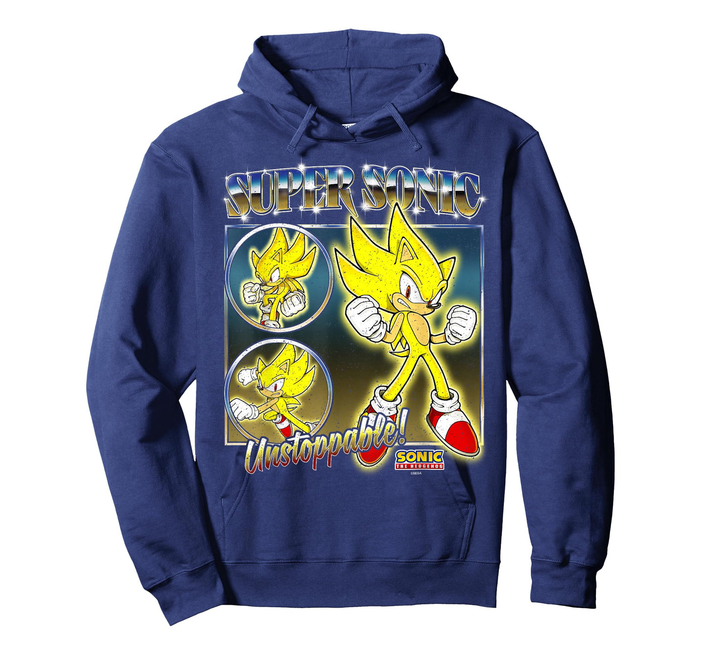 Sonic The Hedgehog Super Sonic Unstoppable! Distressed T-Shirt