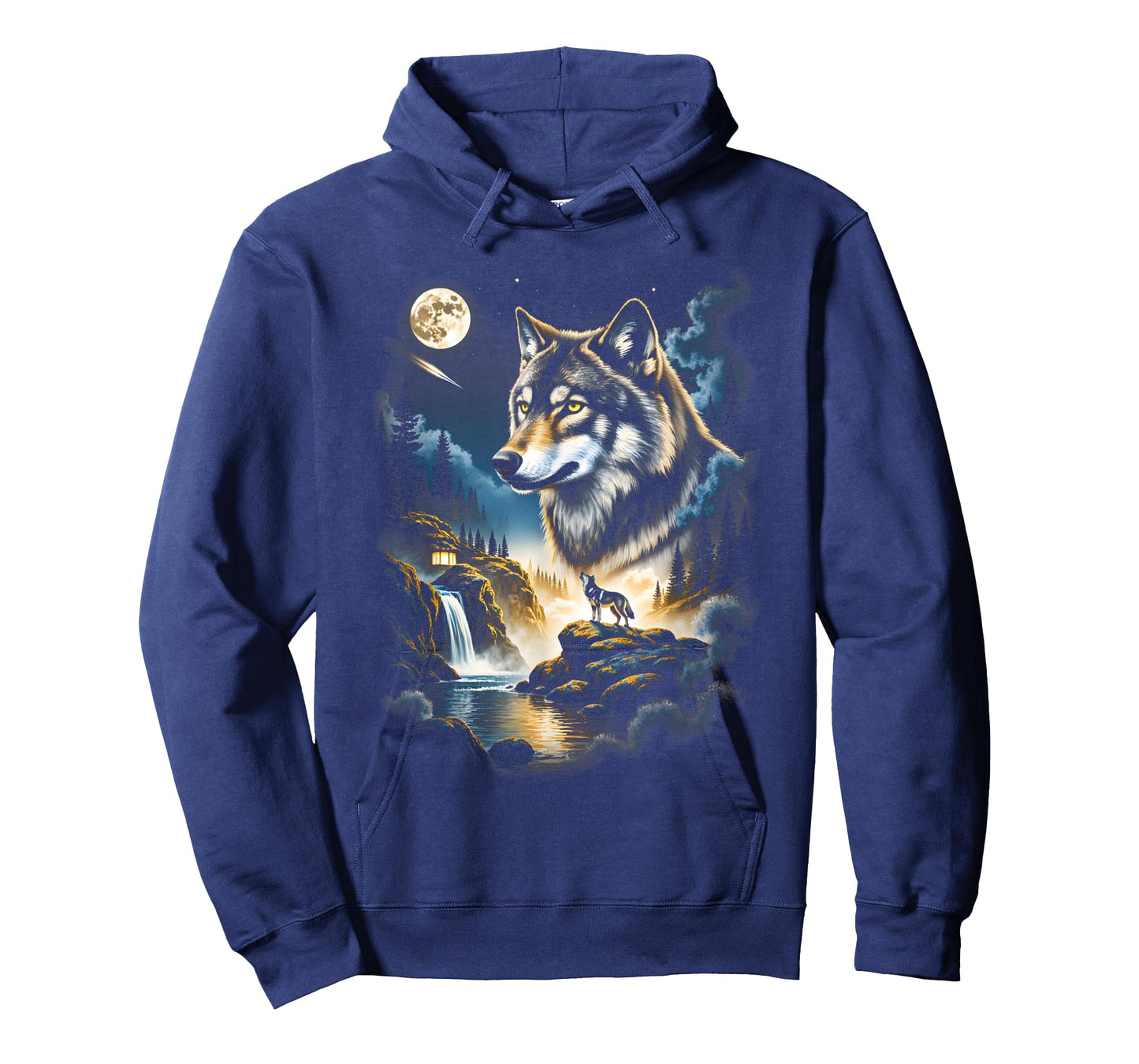 Grunge Retro Howling Wolf Vintage 90s Nature Galaxy T-Shirt