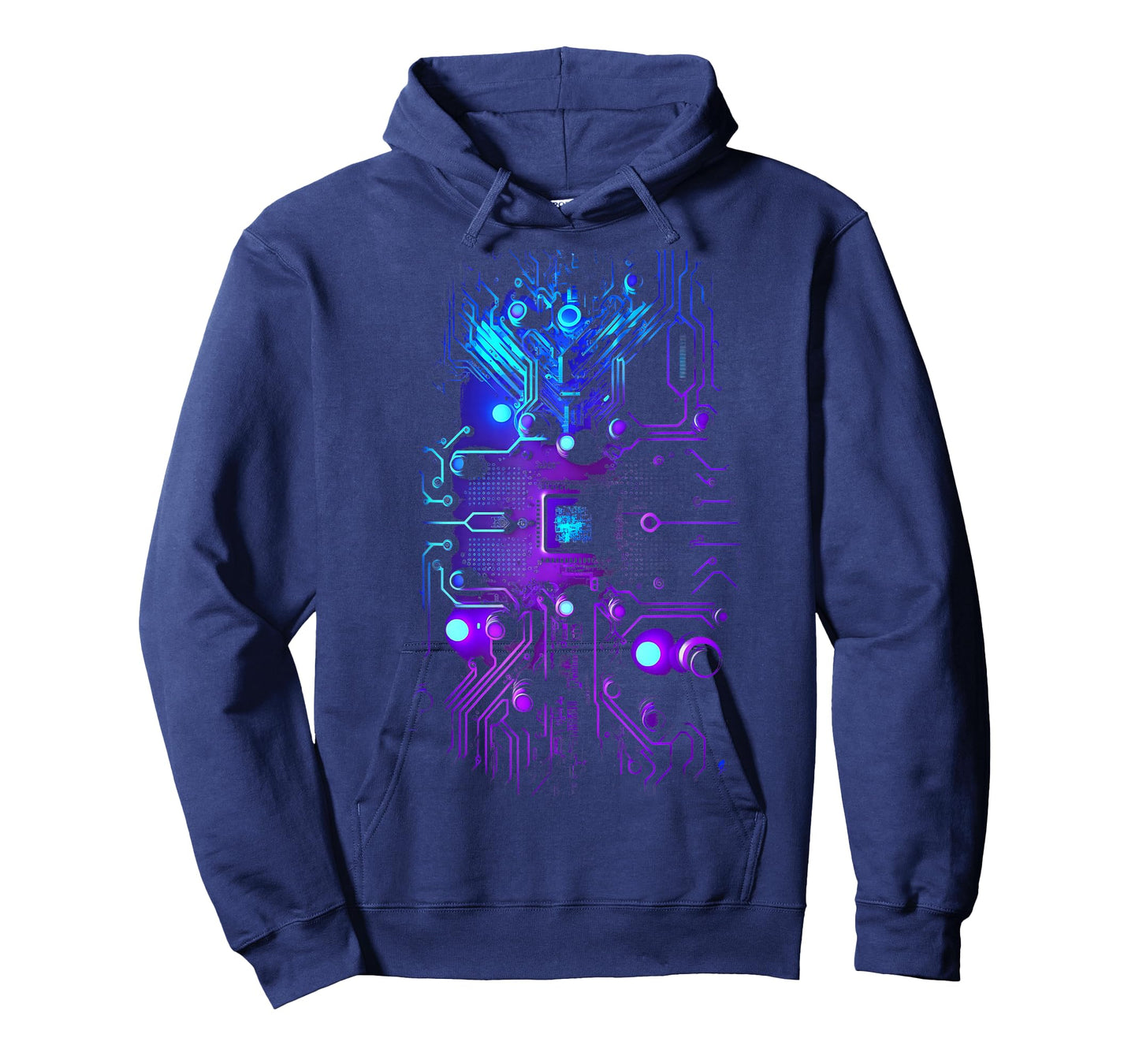 Motherboard Microchip Purple Blue IT Computer Background T-Shirt