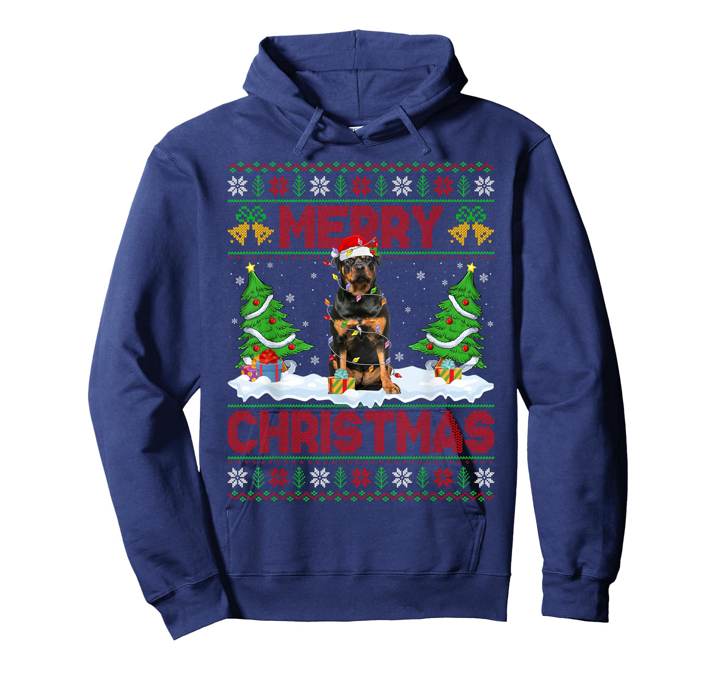 Rottweiler Ugly Xmas Sweater Funny Pet Dog Lover Christmas T-Shirt