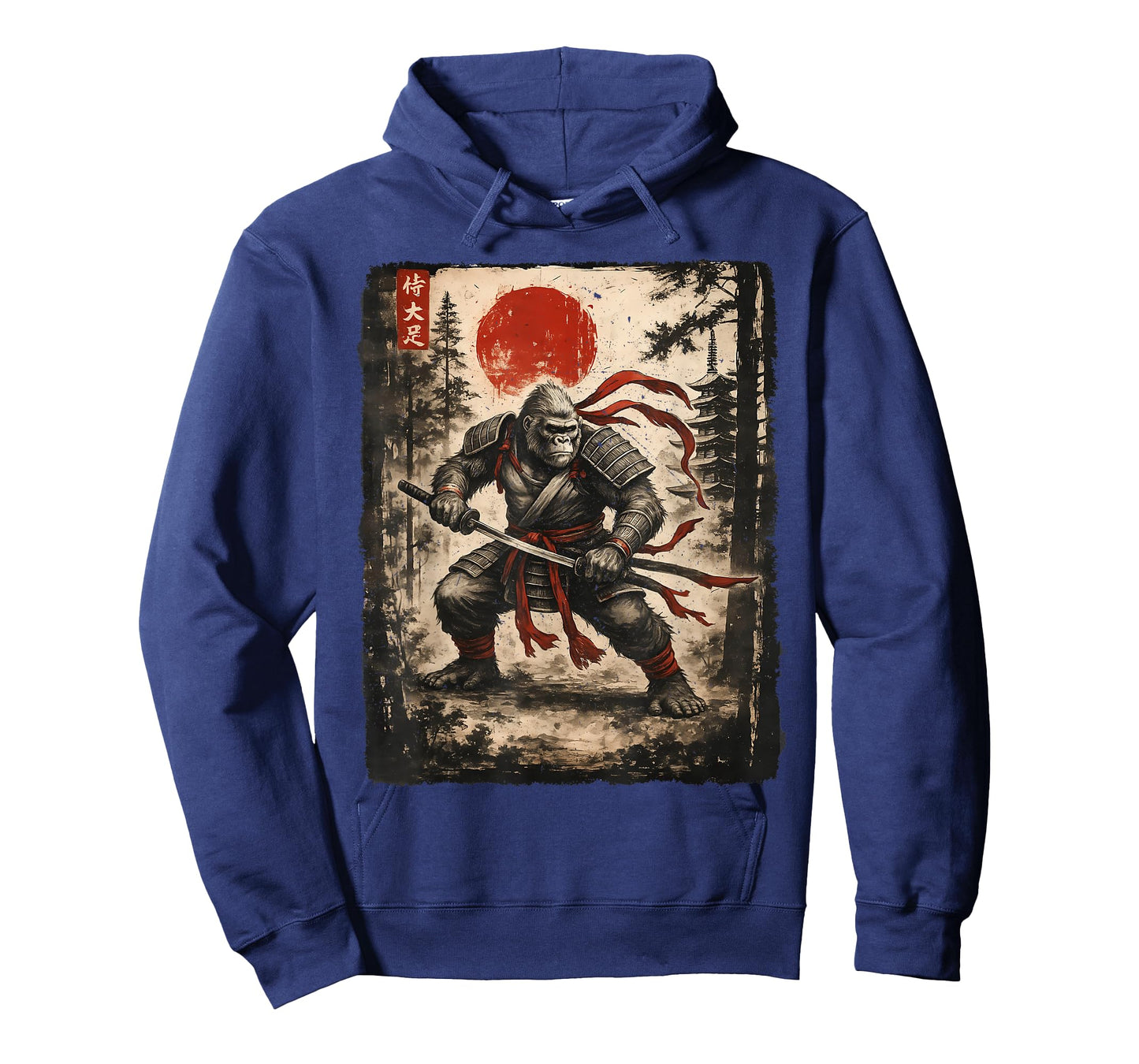 Samurai Bigfoot Japanese Vintage Graphic Ukiyo-e Art Funny T-Shirt