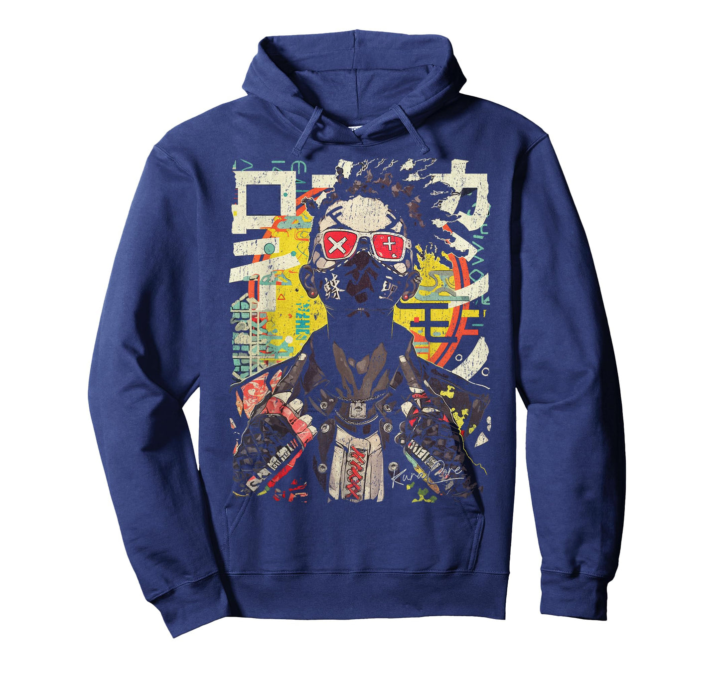 Japanese Streetwear Afro Cyberpunk Y2K Techwear Manga Anime T-Shirt
