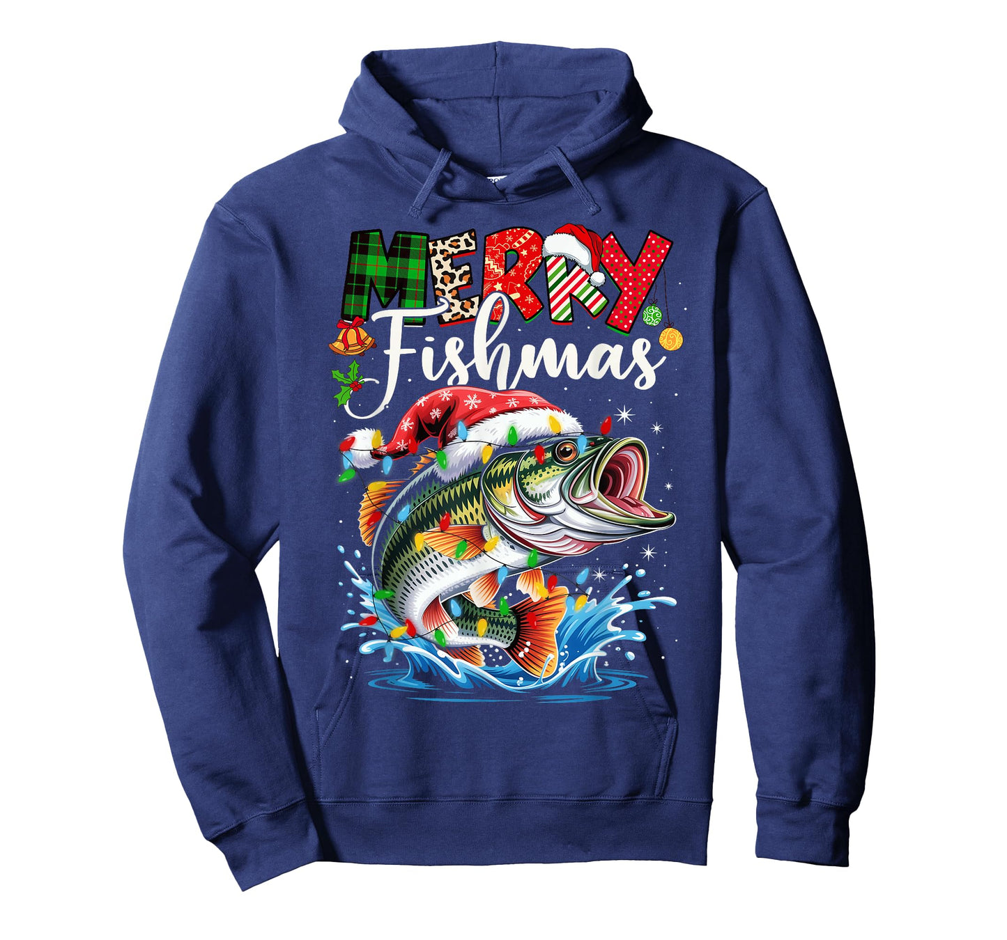 Merry Fishmas Fish Fishing Merry Xmas Christmas Men Women T-Shirt