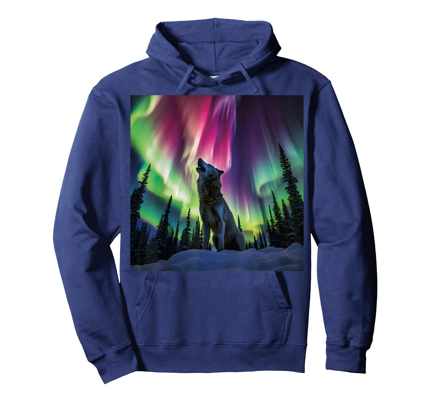 Alaska Aurora Borealis Howling Wolf Aesthetic Photo Souvenir T-Shirt