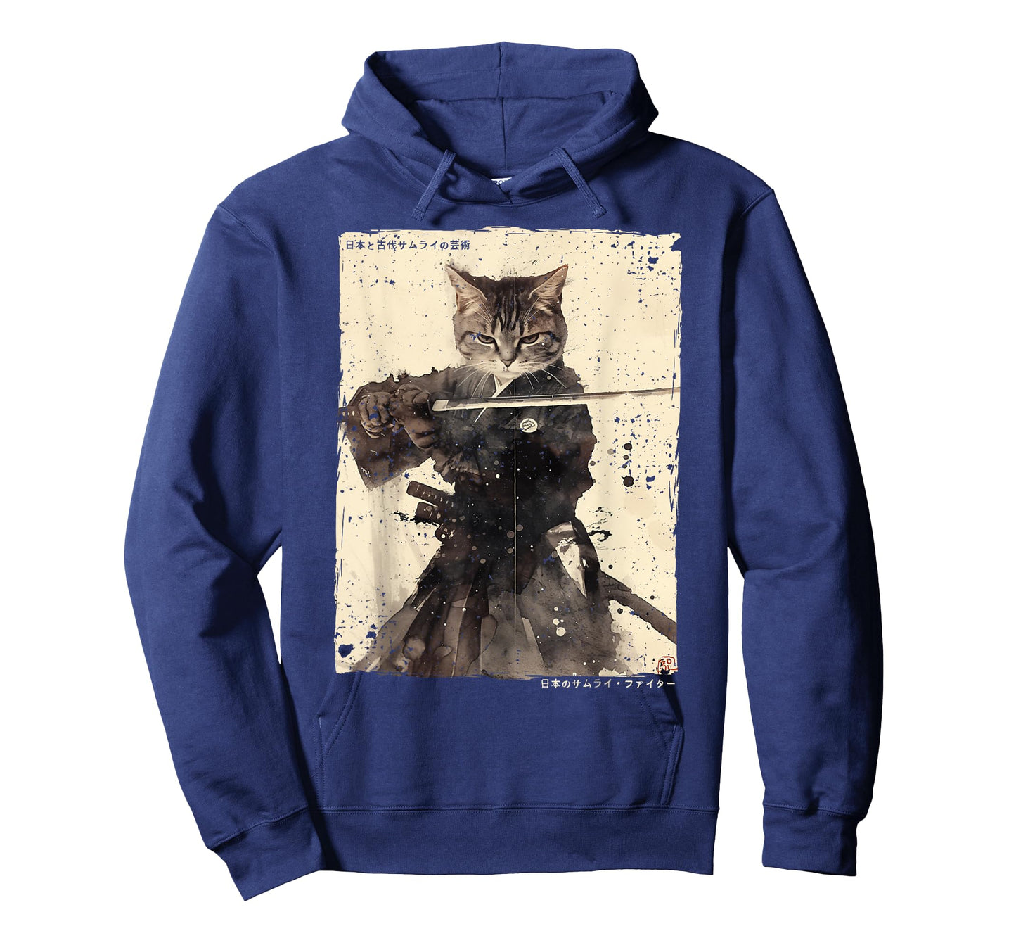 Samurai Cat Warrior Ukiyo Ink Artwork Cat Samurai T-Shirt
