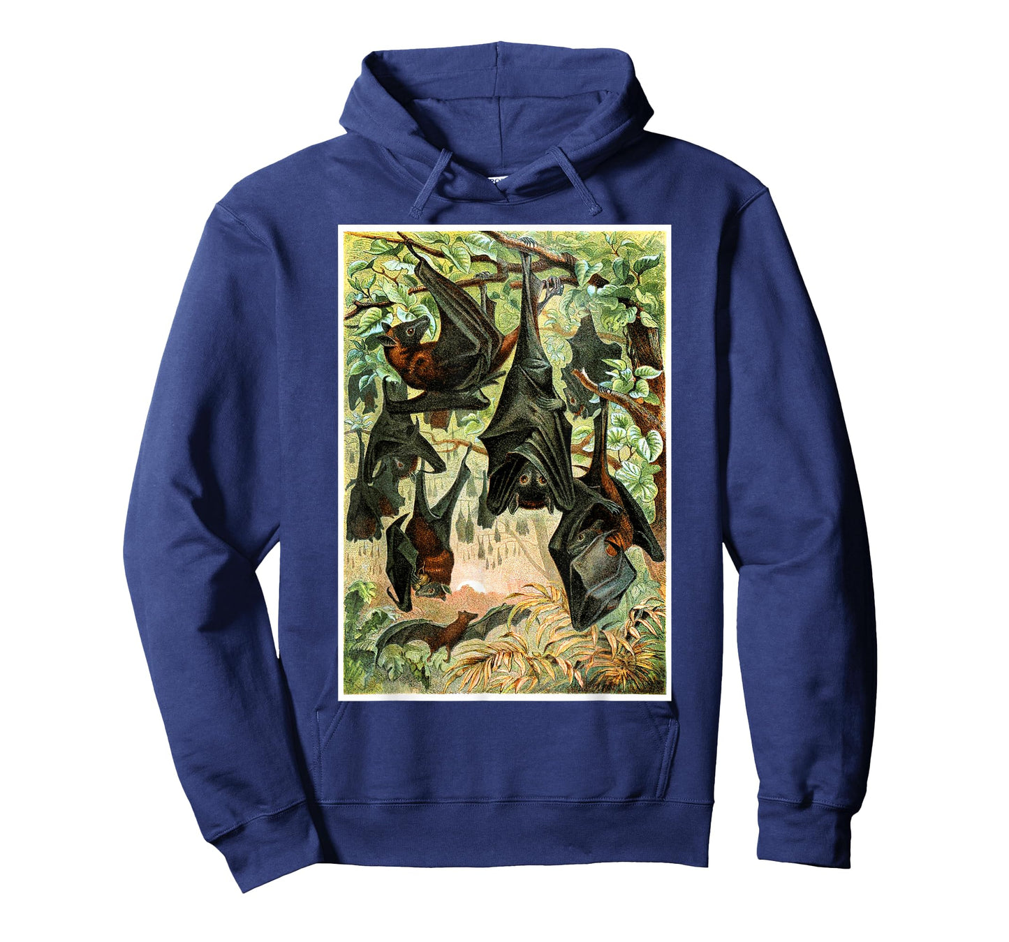 Flying Foxes Bats Hanging Bat Vintage Animal Illustration T-Shirt