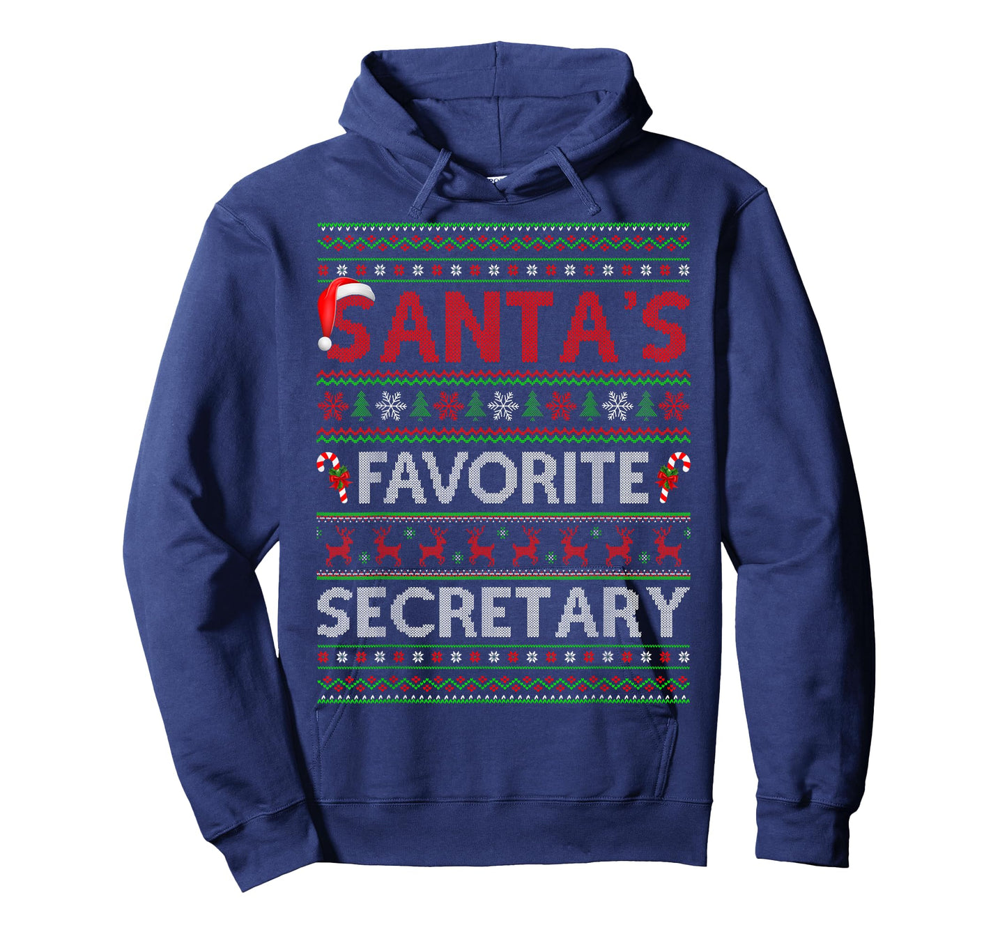 Santa Favorite Secretary Ugly Christmas Sweaters Funny Xmas T-Shirt