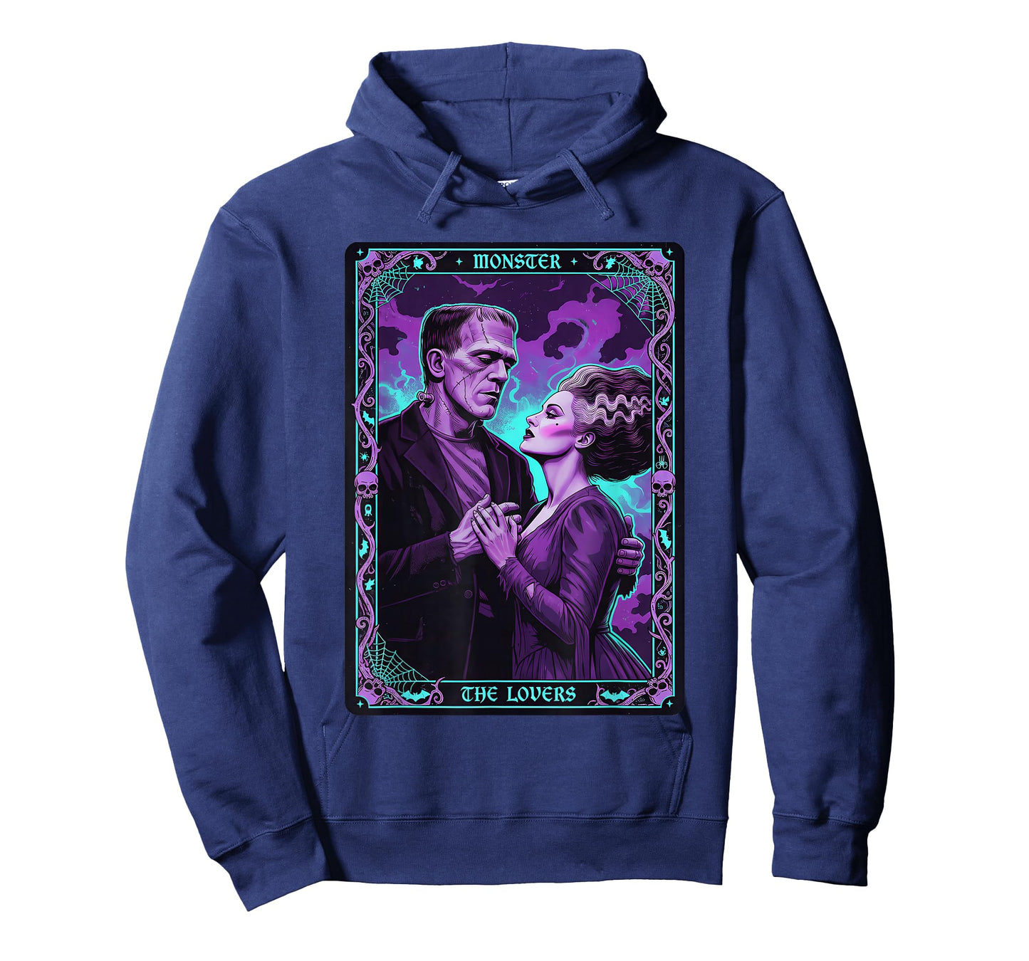 Monster Frankenstein Bride The Lovers Tarot Card Halloween T-Shirt