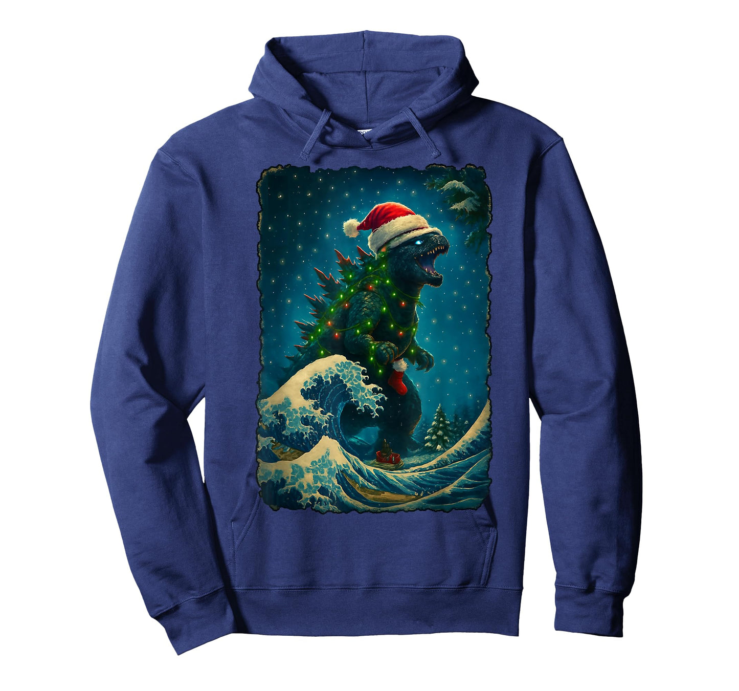 Vintage Kaiju Santa Christmas Monster Xmas Men Women T-Shirt