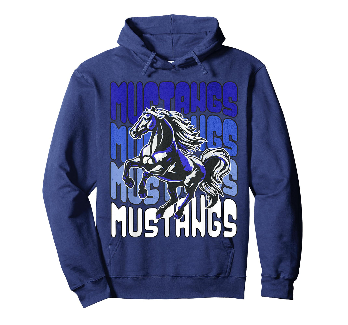 Mustang Mascot School Spirit Sports Team Football Gameday T-Shirt