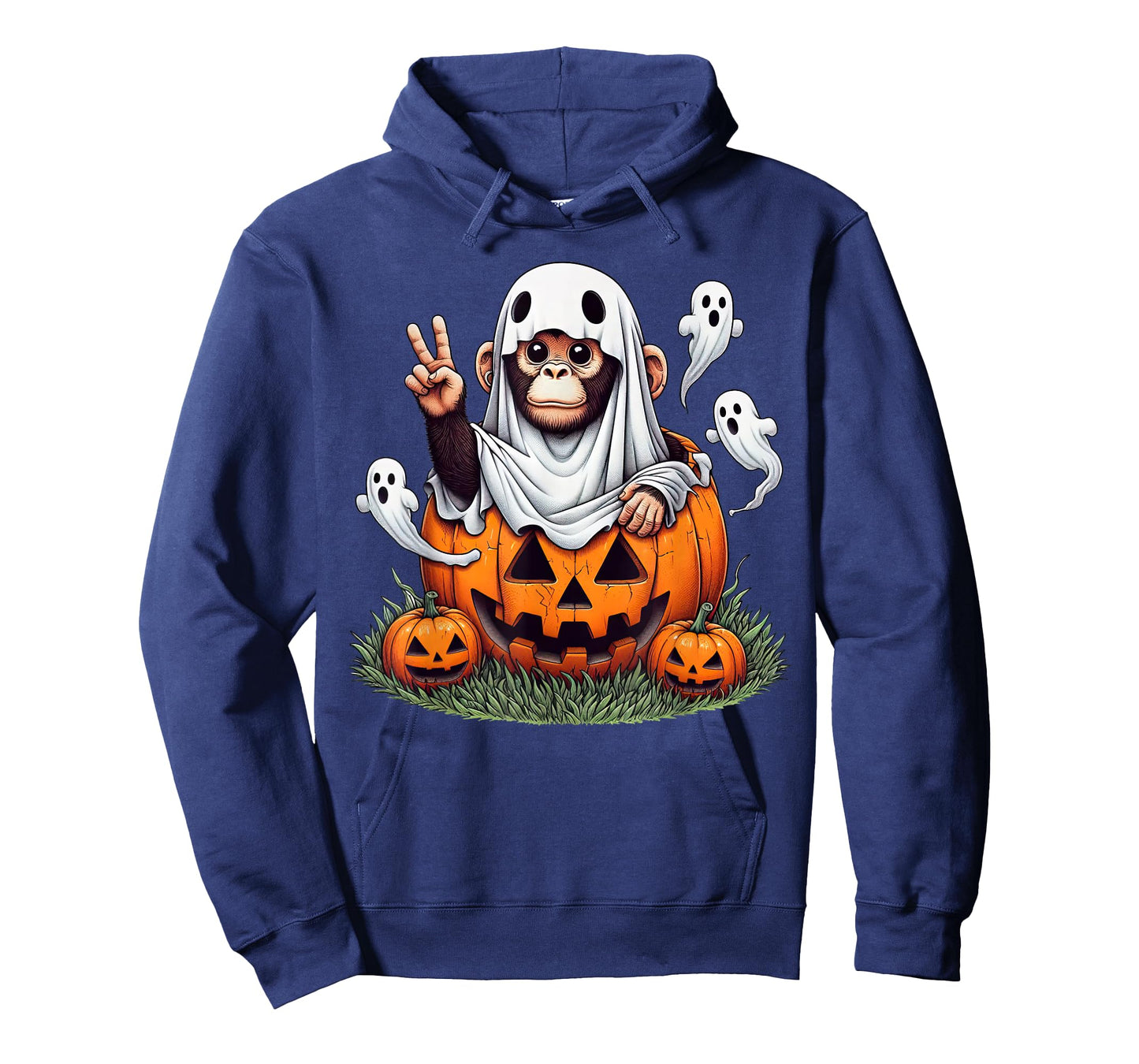 Funny Monkey Ghost Boo Halloween Monkey Womens Mens Kids T-Shirt
