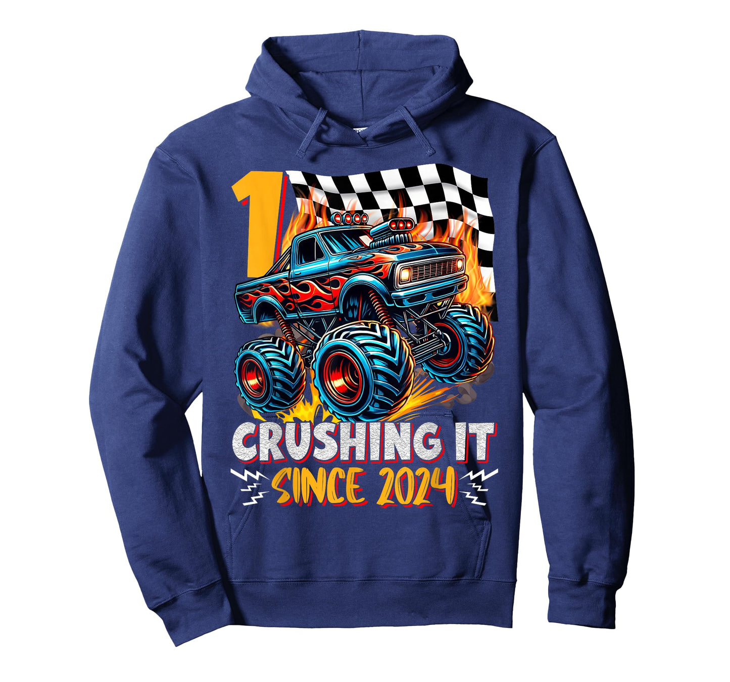 Birthday Monster Truck 1 Year Old Boys 1st Party Born 2024 T-Shirt