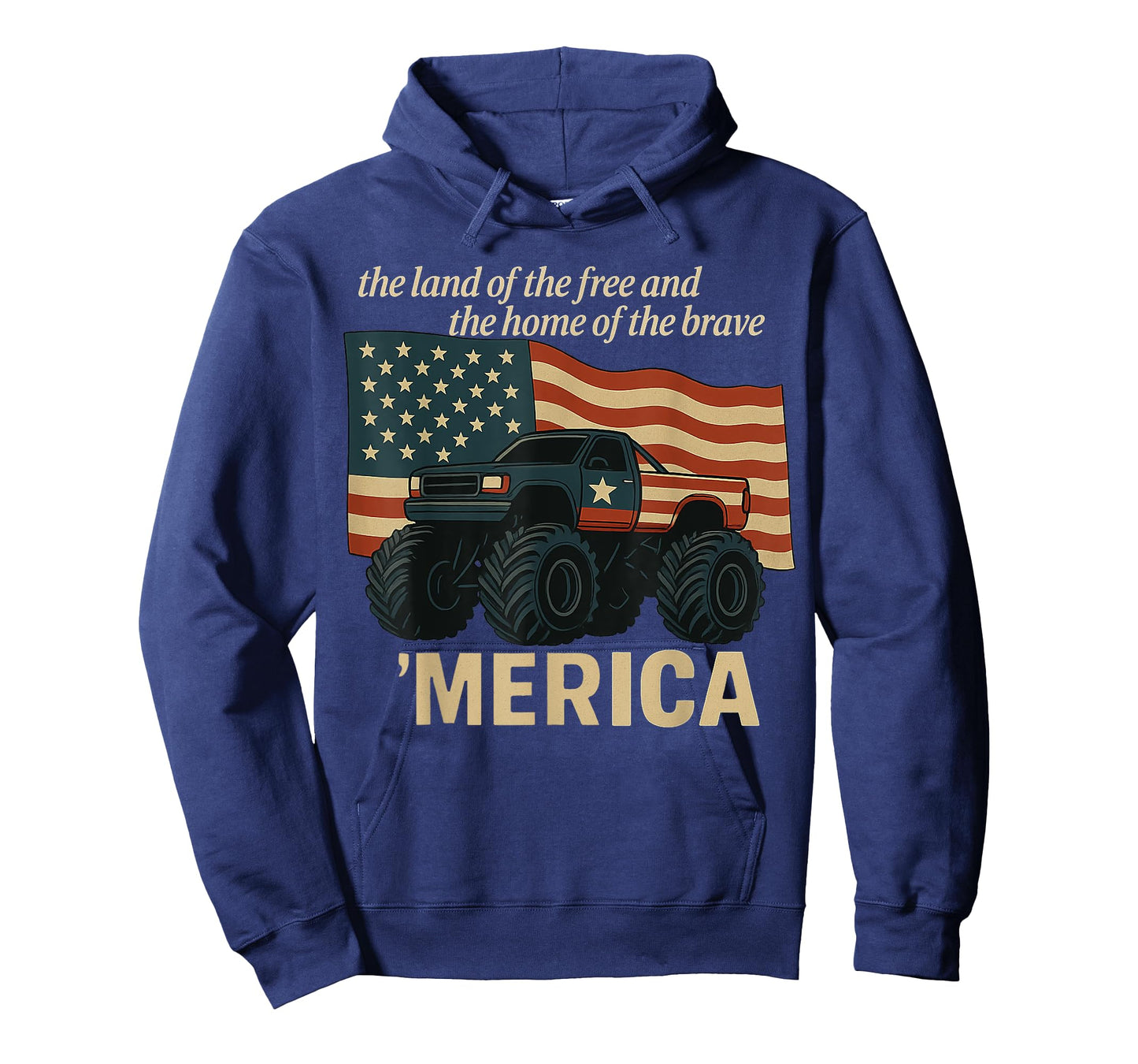 vintage monster Truck Merica American flag usa 4th of july T-Shirt