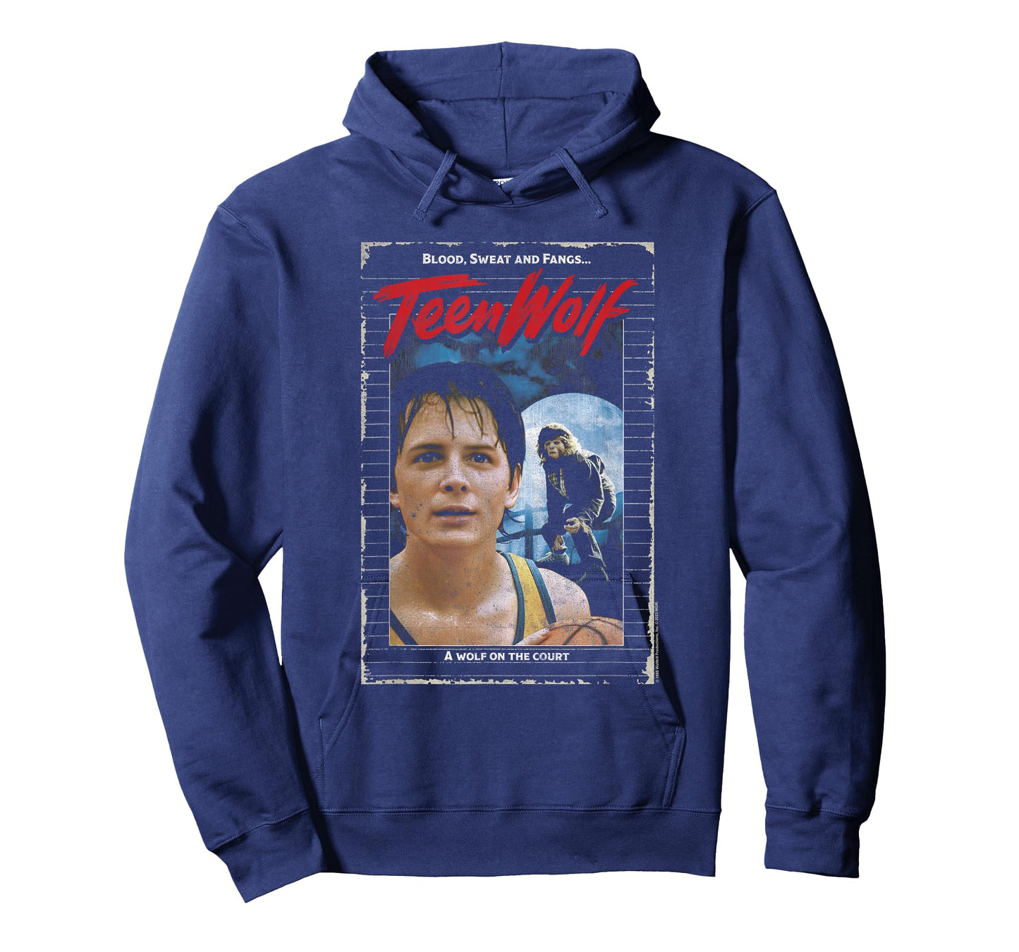 Teen Wolf Vintage Distressed Wolf On The Court Movie Poster T-Shirt