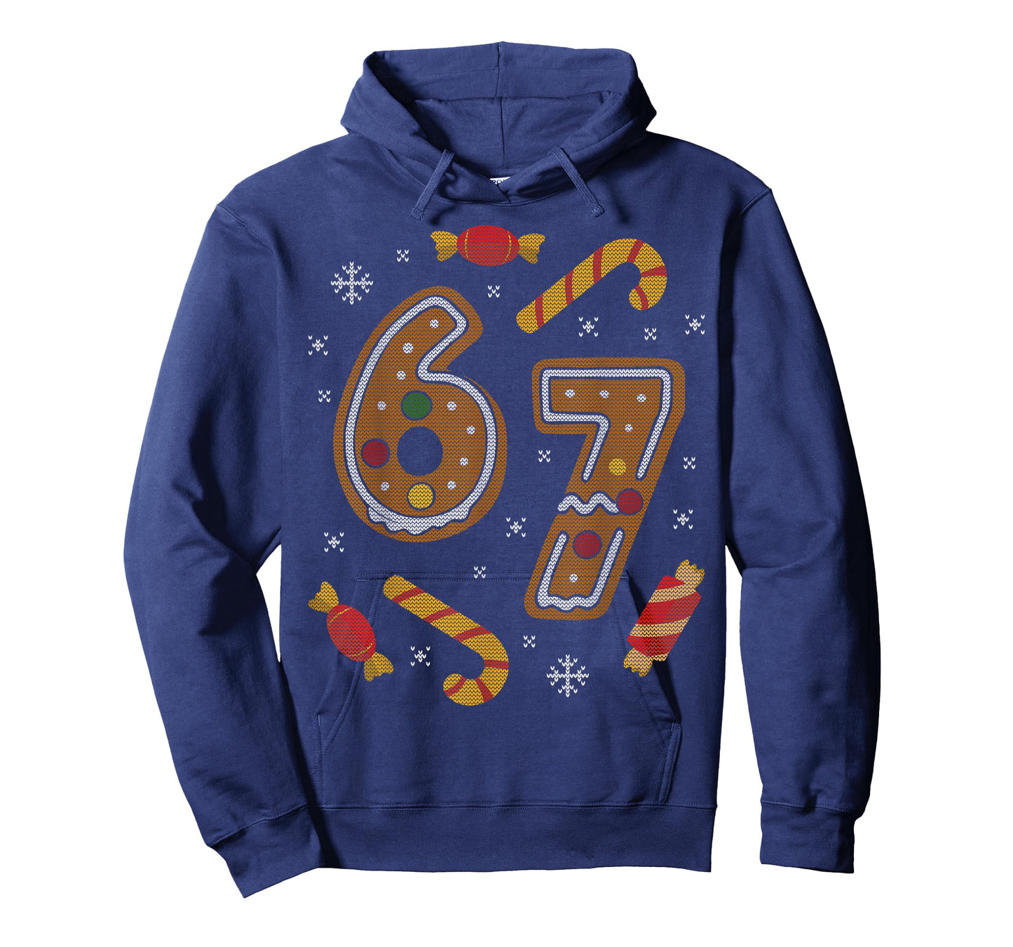 67 Meme Gingerbread Candy Cane Christmas Ugly Sweater Xmas T-Shirt