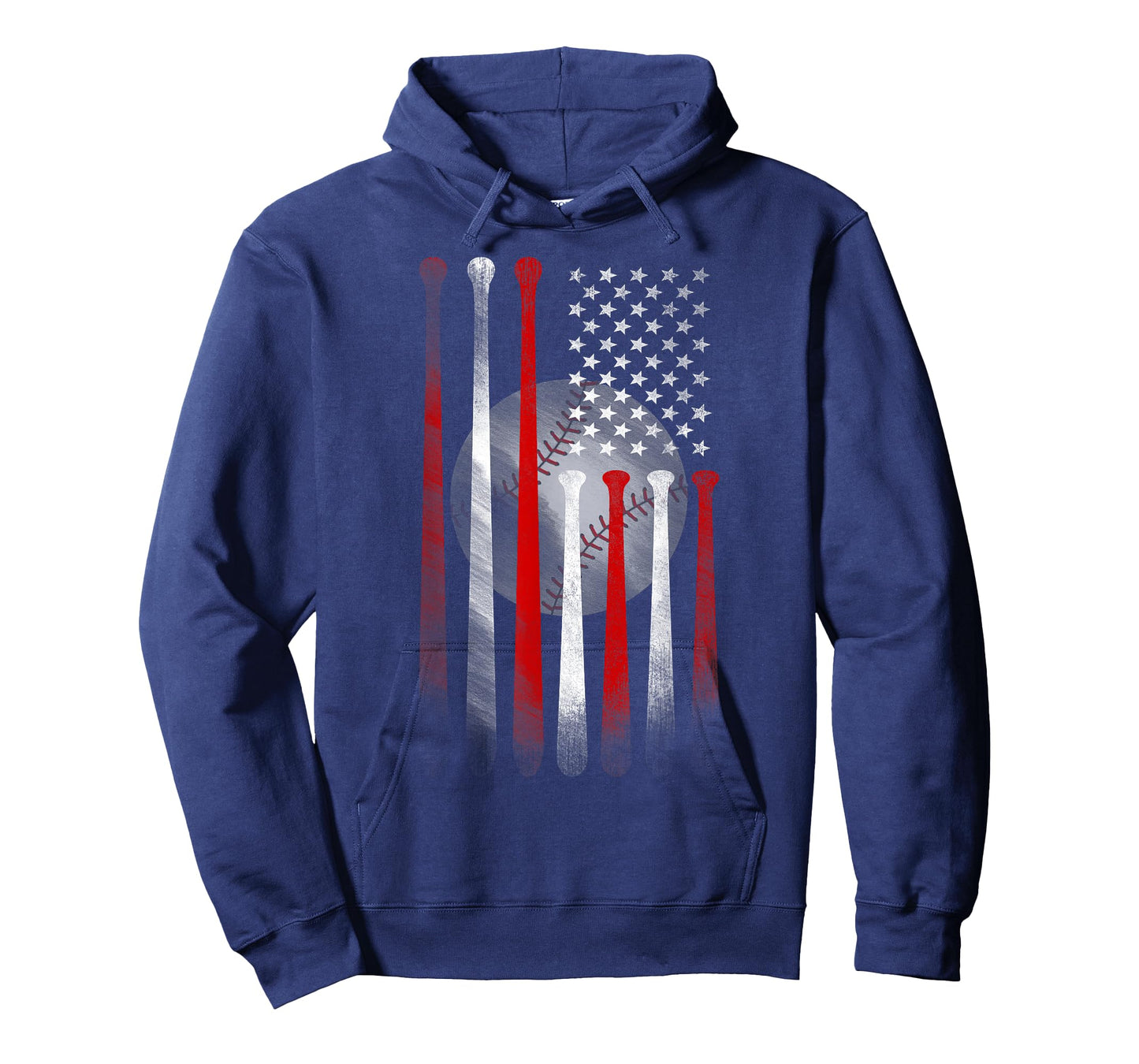 Vintage Baseball American Flag T-Shirt, Classic Fit Black Tee for Dad and Mom