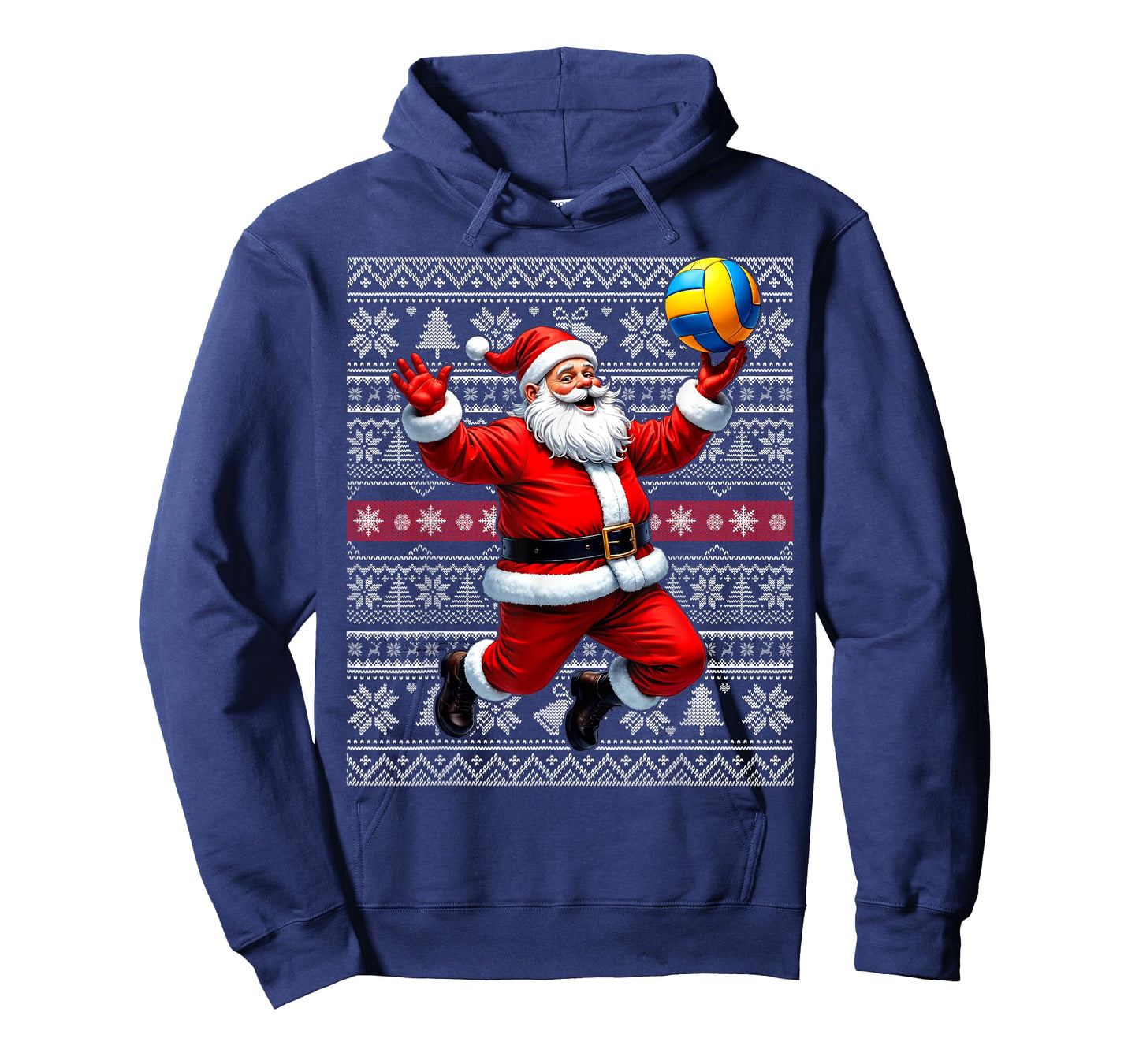 Funny Santa Playing Volleyball Ugly Christmas Sweater Xmas T-Shirt