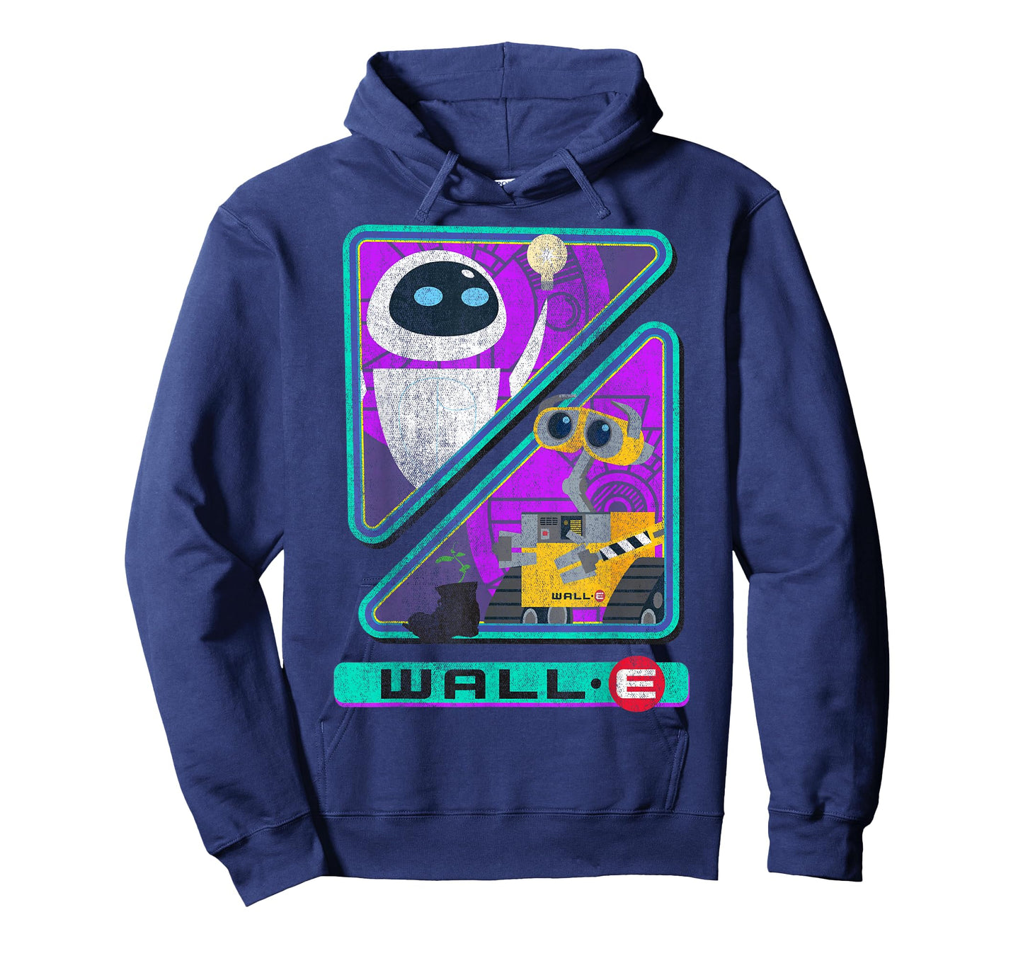 Disney Pixar Wall-E Retro Distressed Eve & Wall-E Split T-Shirt