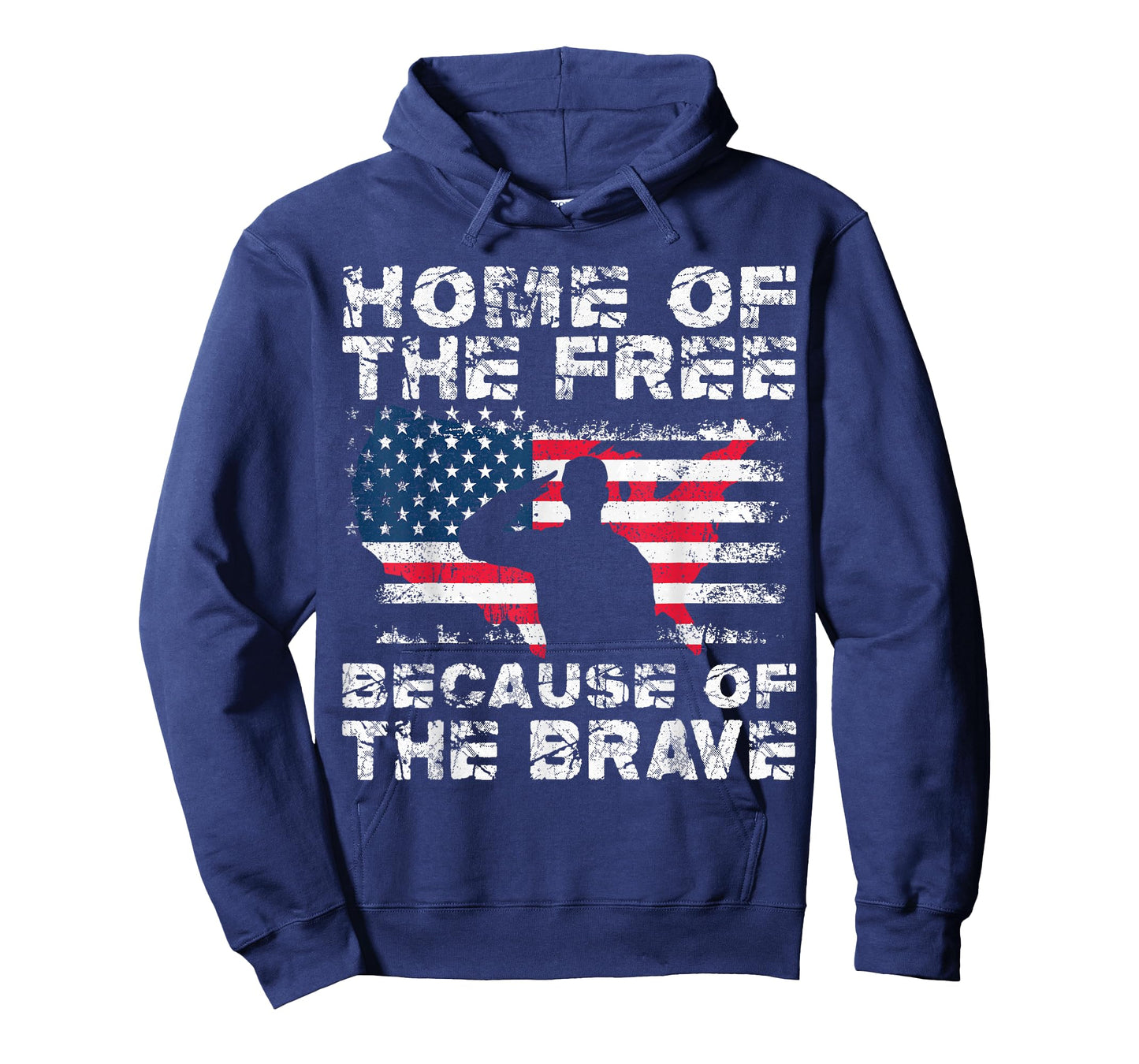 Home of The Free Because of The Brave Vintage Military T-Shirt